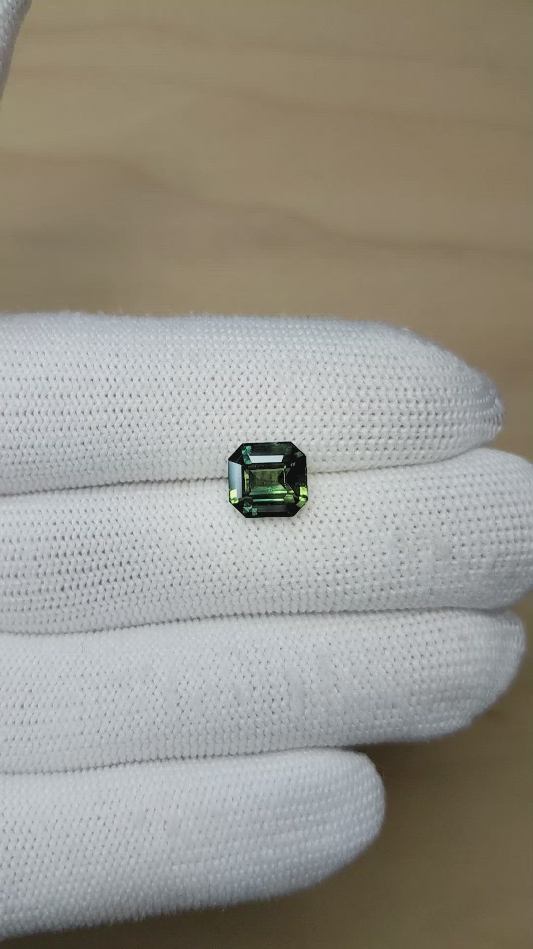 3.54 Ct. Green Sapphire from Madagascar Size Video