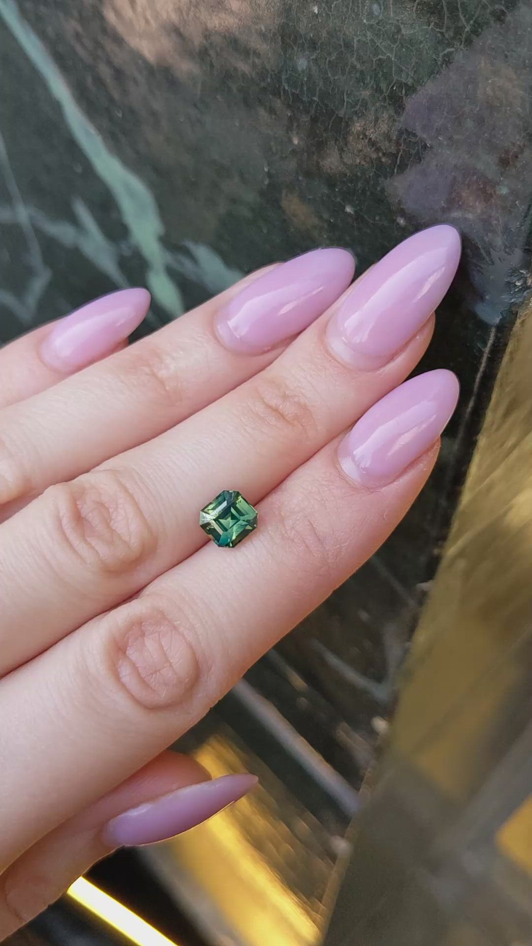 2.42 Ct. Yellowish Green Sapphire from Madagascar Size Video