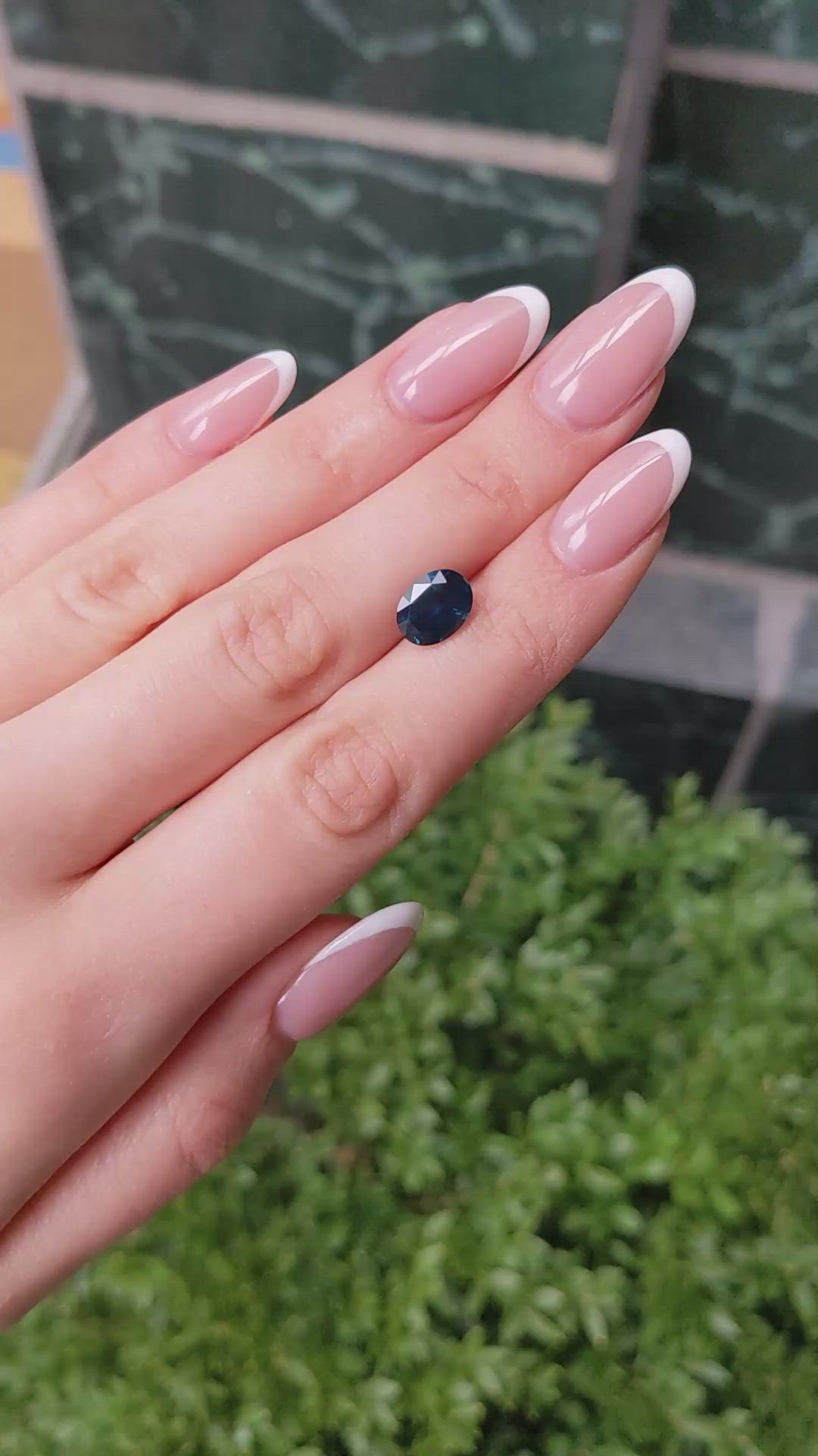 3.01 Ct. Greenish Blue Sapphire from Madagascar Size Video