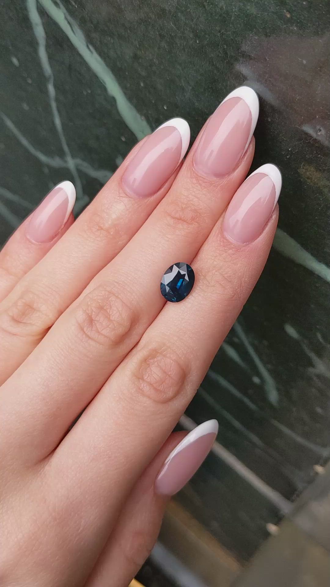 3.01 Ct. Greenish Blue Sapphire from Madagascar Size Video