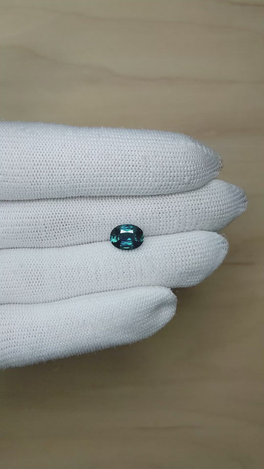 3.01 Ct. Greenish Blue Sapphire from Madagascar Size Video