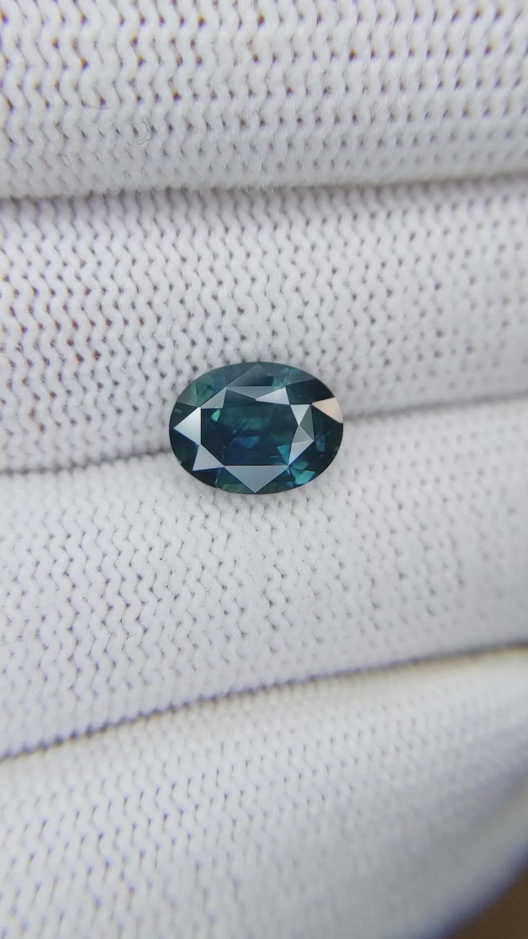 3.01 Ct. Greenish Blue Sapphire from Madagascar Size Video