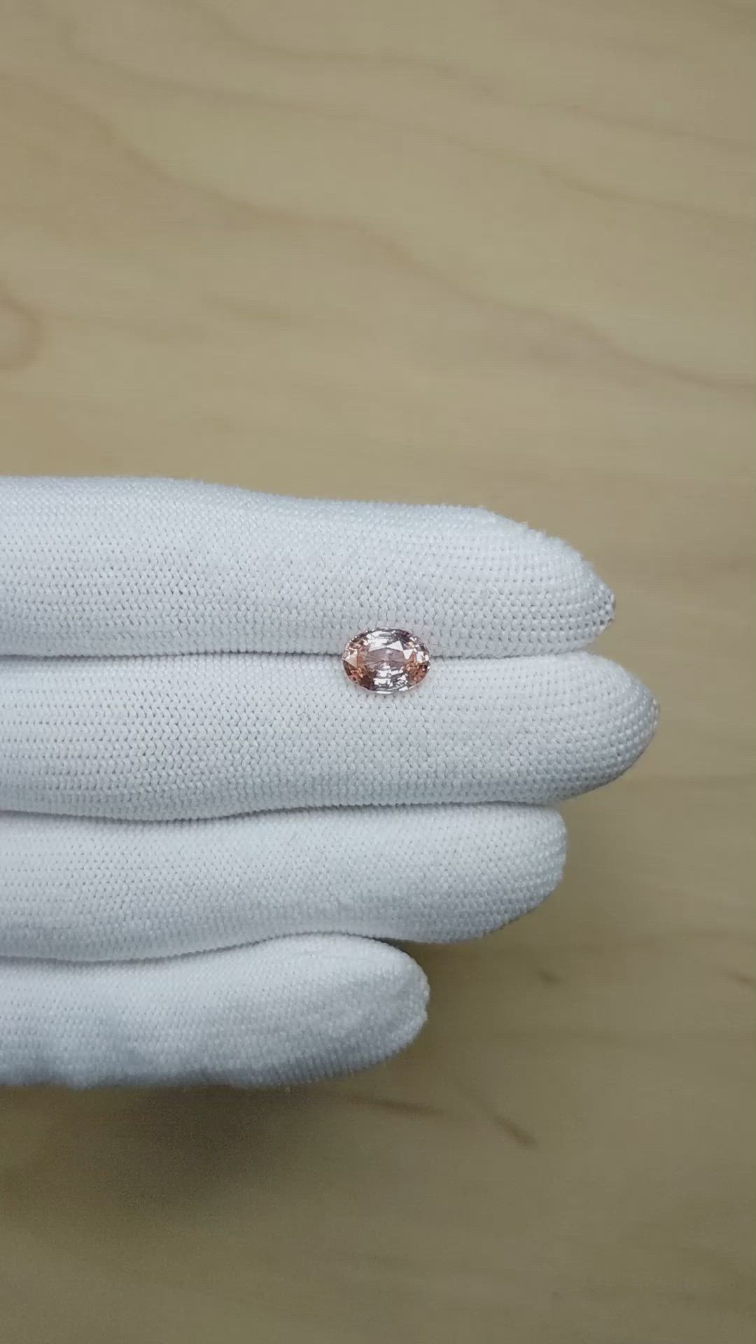 2.25 Ct. Padparadscha Sapphire from Ceylon (Sri Lanka) Size Video