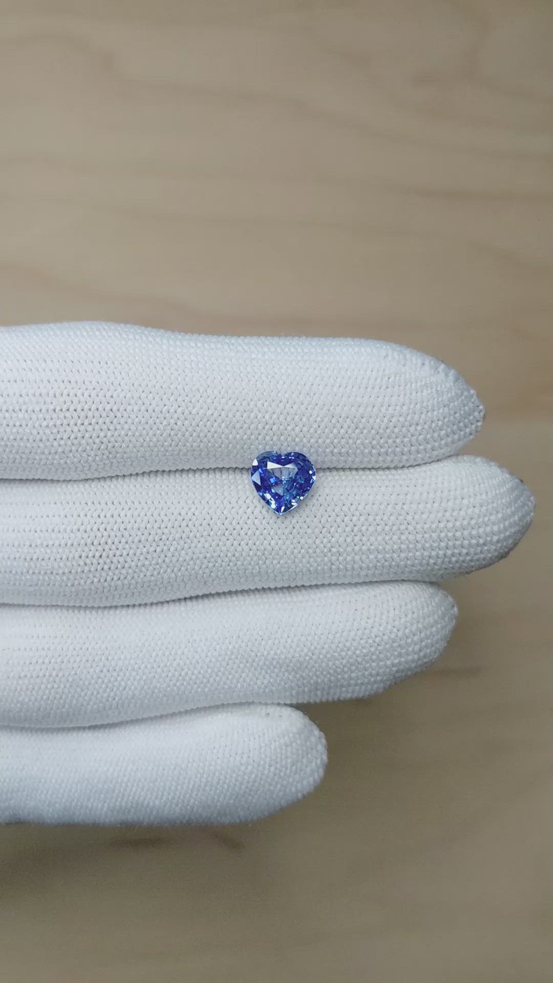 2.08 Ct. Blue Sapphire from Ceylon (Sri Lanka) Size Video