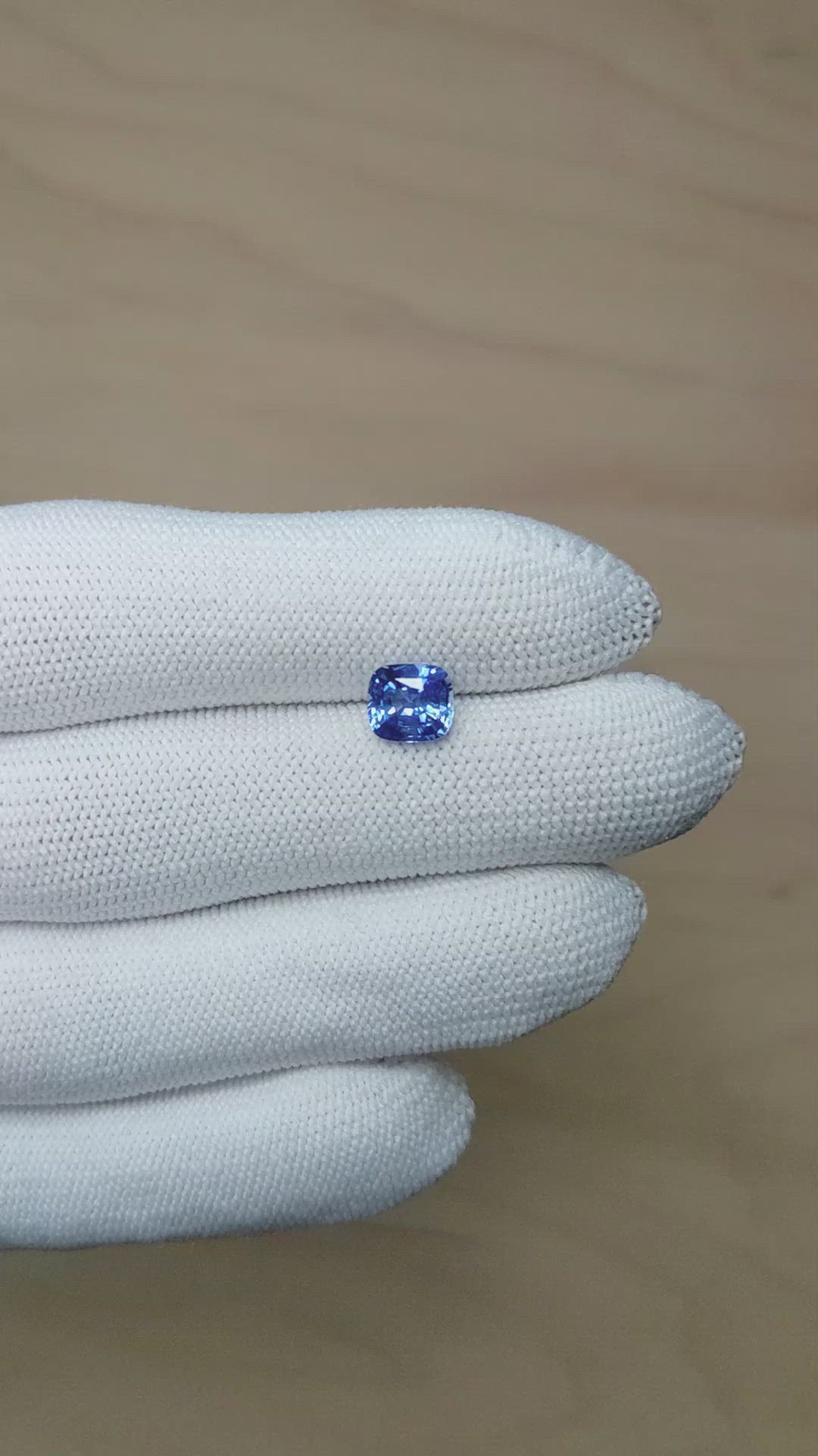 1.65 Ct. Blue Sapphire from Ceylon (Sri Lanka) Size Video