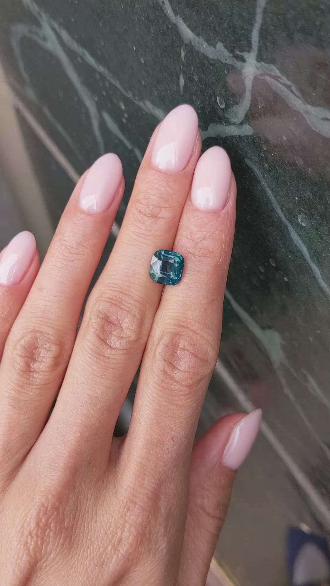 3.02 Ct. Green Sapphire from Madagascar Size Video