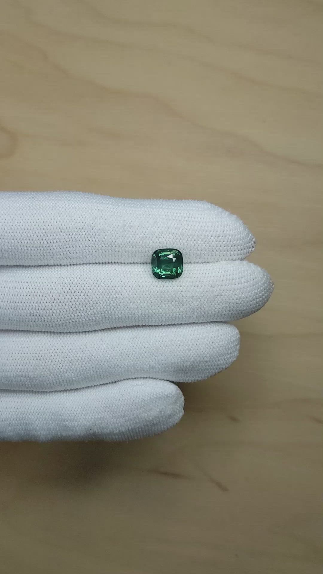 3.02 Ct. Green Sapphire from Madagascar Size Video