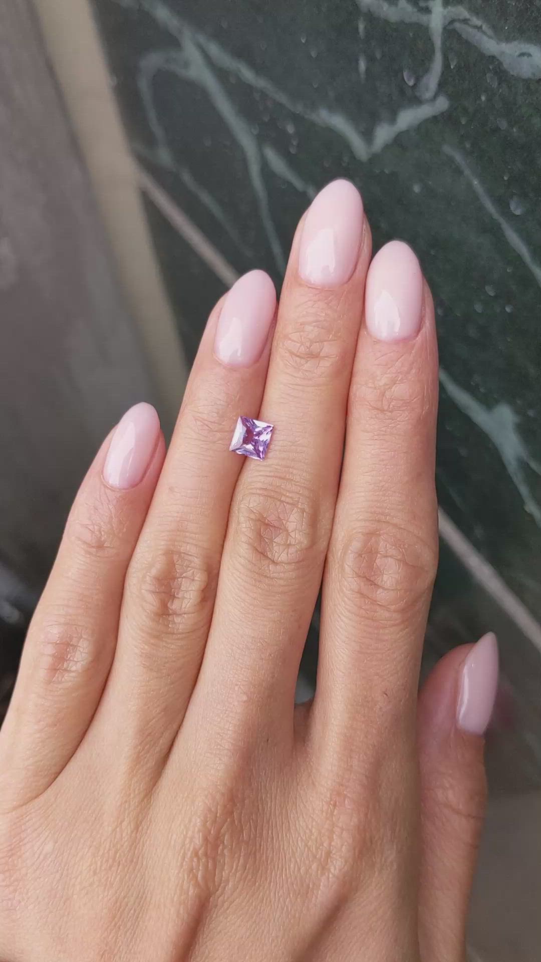 1.06 Ct. Purplish Pink Sapphire from Ceylon (Sri Lanka) Size Video