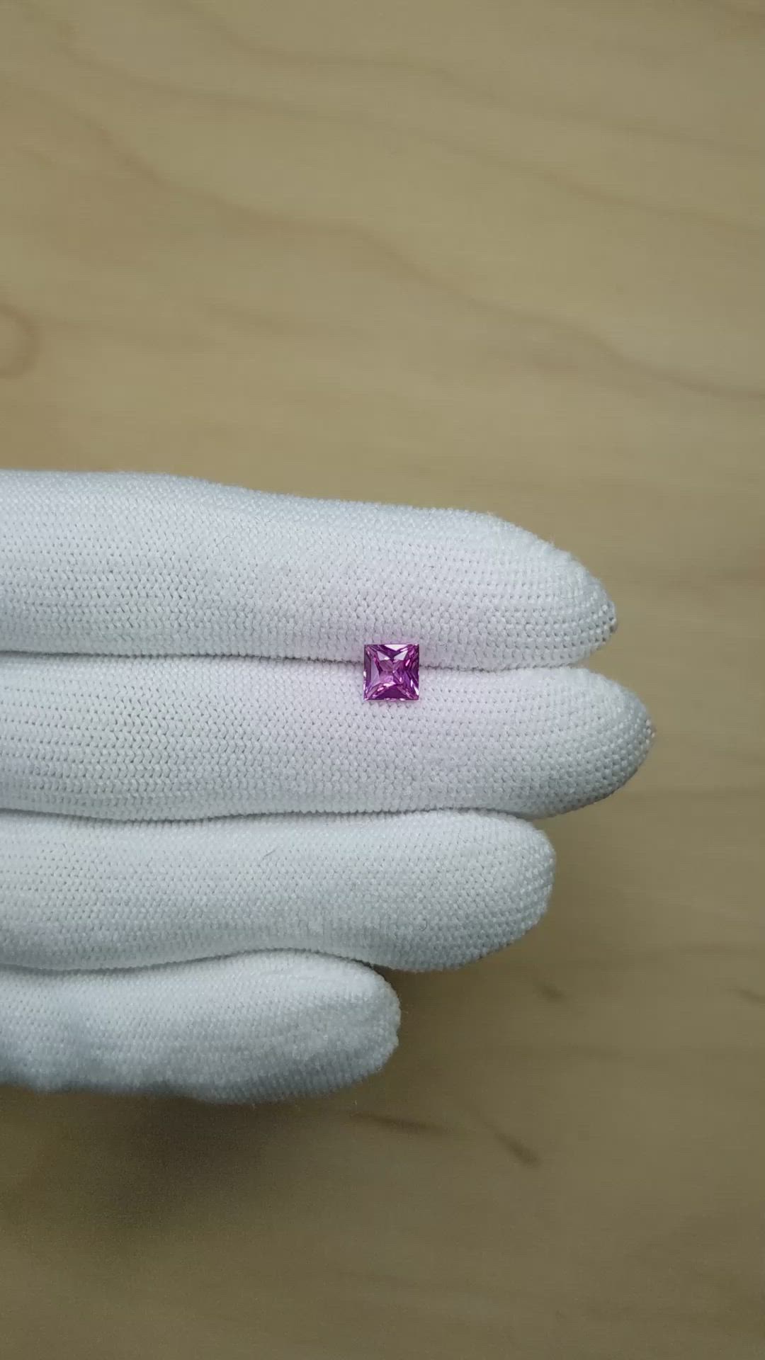 1.06 Ct. Purplish Pink Sapphire from Ceylon (Sri Lanka) Size Video