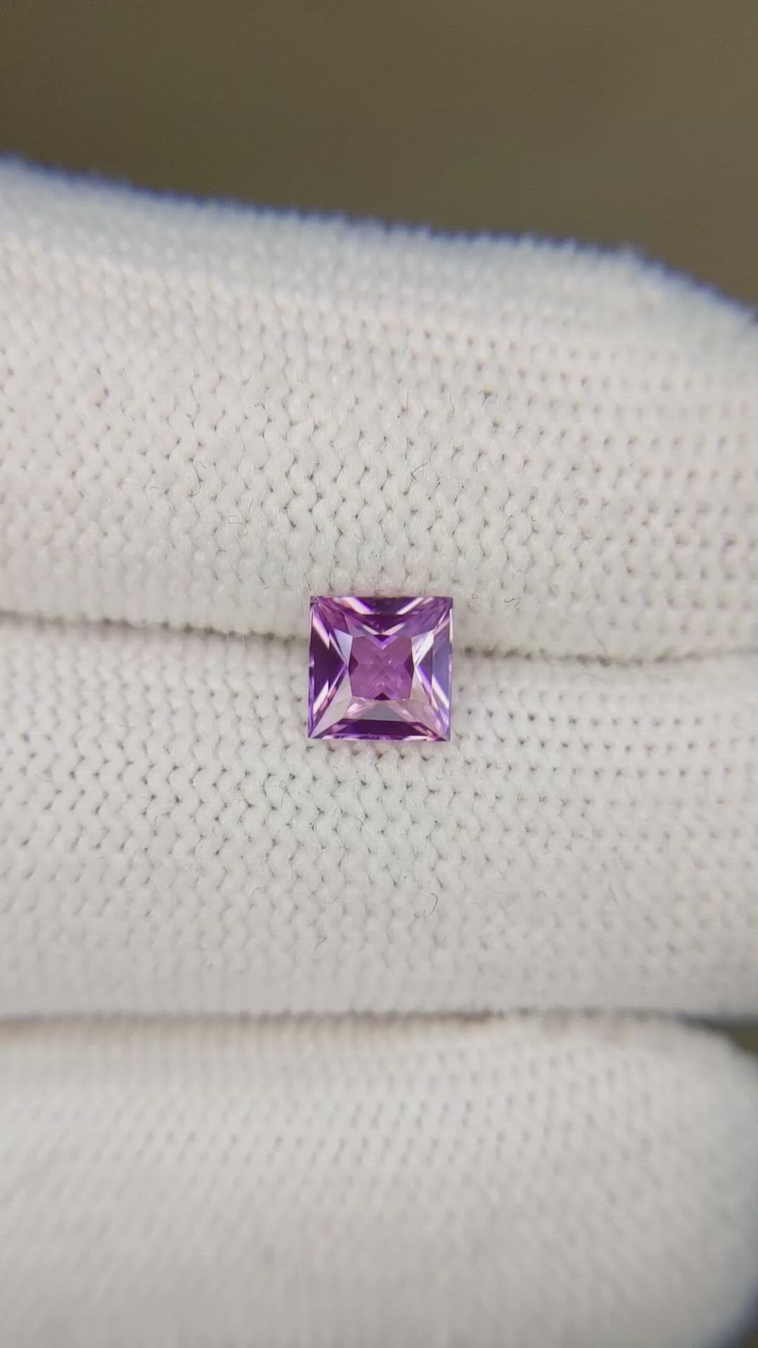 1.06 Ct. Purplish Pink Sapphire from Ceylon (Sri Lanka) Size Video