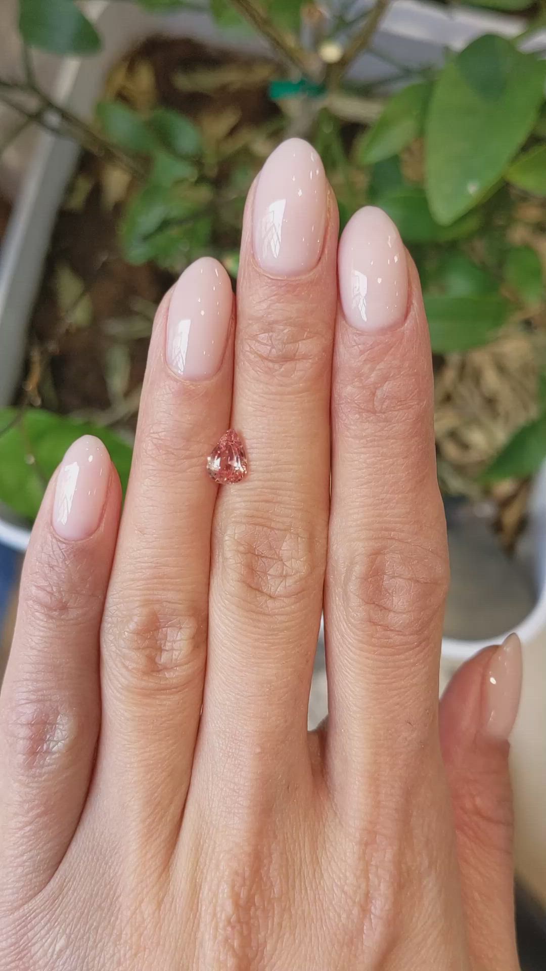 0.99 Ct. Padparadscha Sapphire from Ceylon (Sri Lanka) Size Video