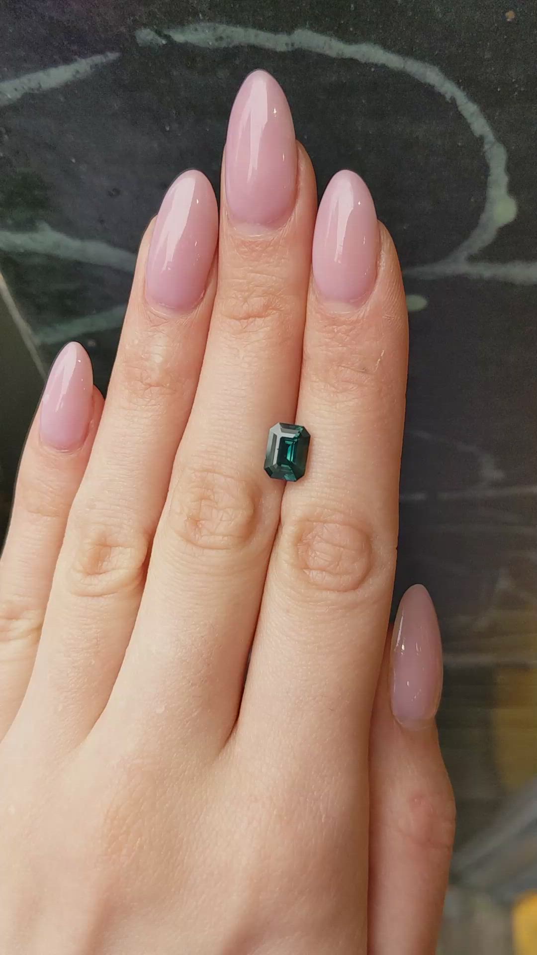 2.50 Ct. Bluish Green Sapphire from Madagascar Size Video