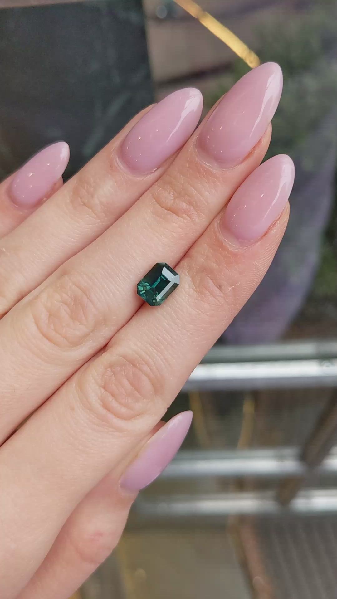 2.50 Ct. Bluish Green Sapphire from Madagascar Size Video