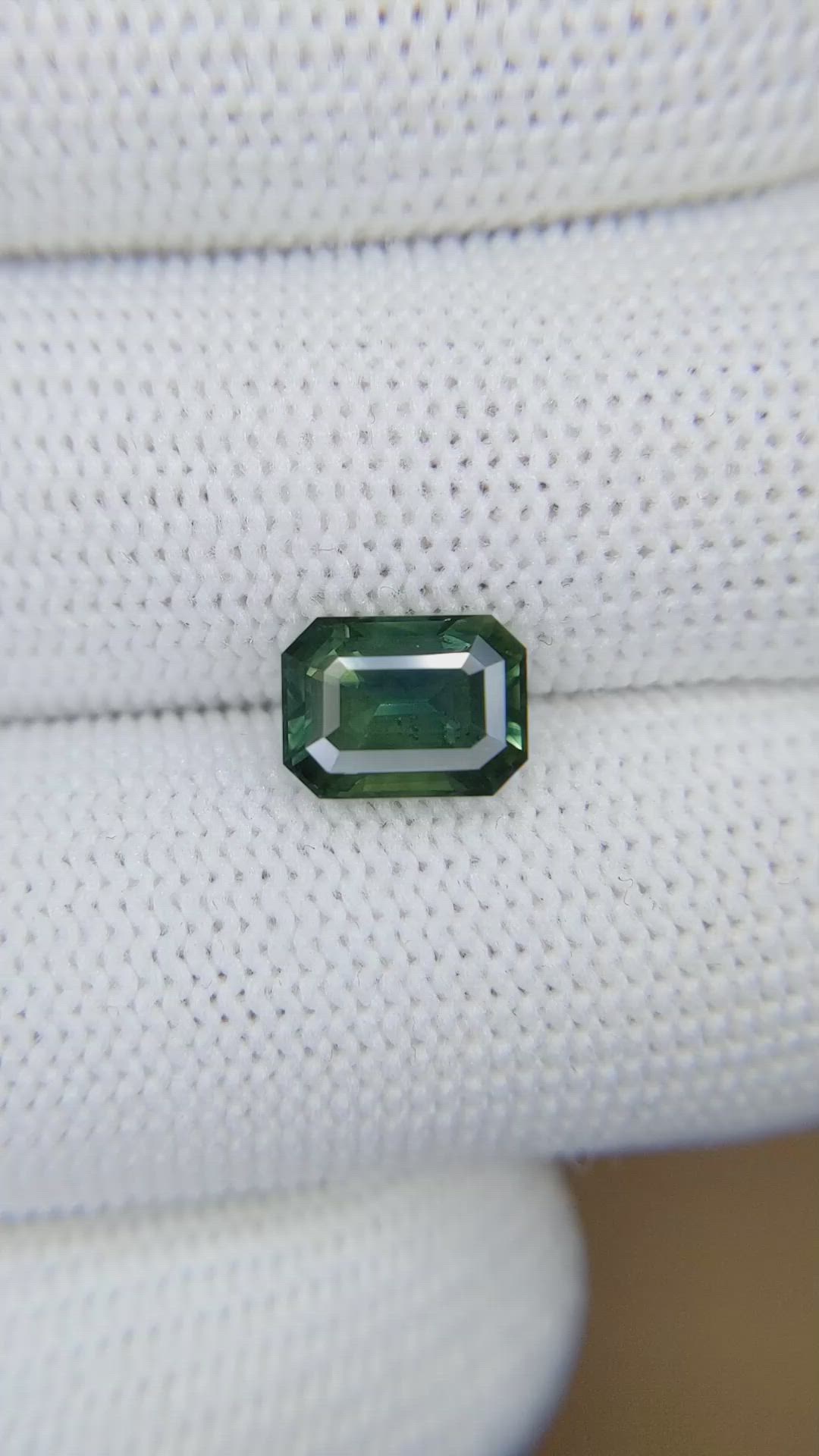 2.50 Ct. Bluish Green Sapphire from Madagascar Size Video