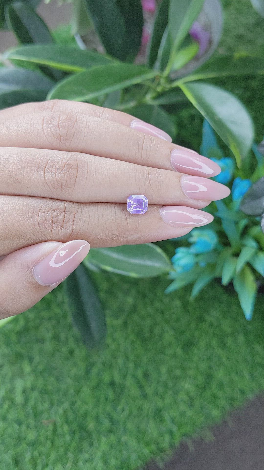 1.52 Ct. Purple Sapphire from Ceylon (Sri Lanka) Size Video