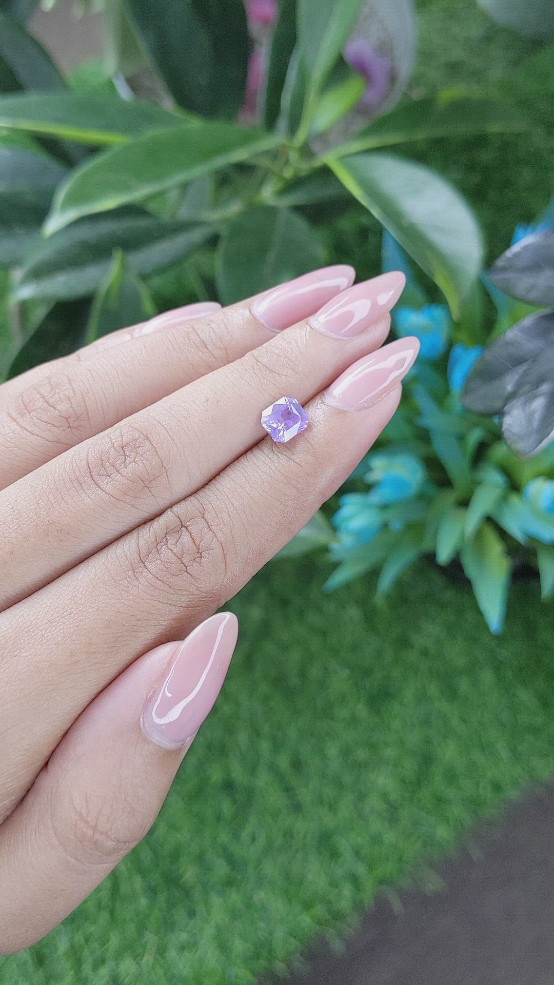 1.52 Ct. Purple Sapphire from Ceylon (Sri Lanka) Size Video