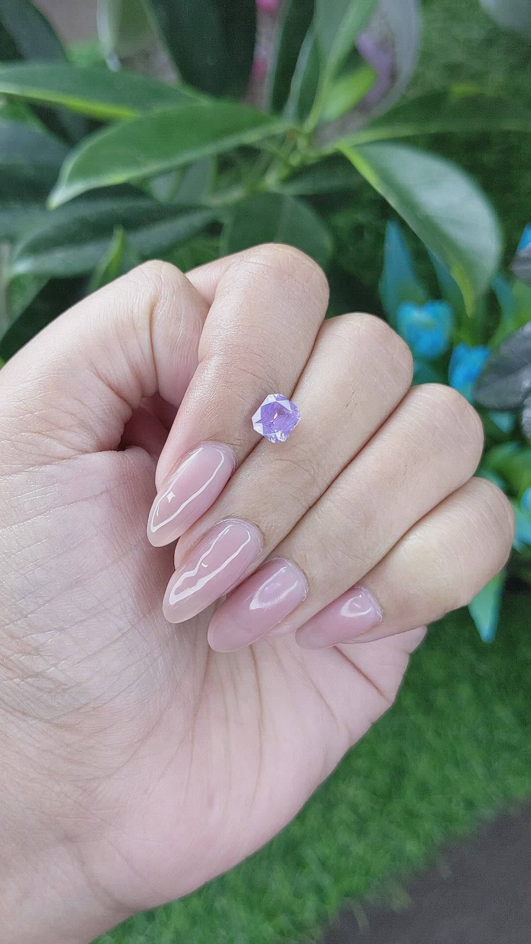 1.52 Ct. Purple Sapphire from Ceylon (Sri Lanka) Size Video