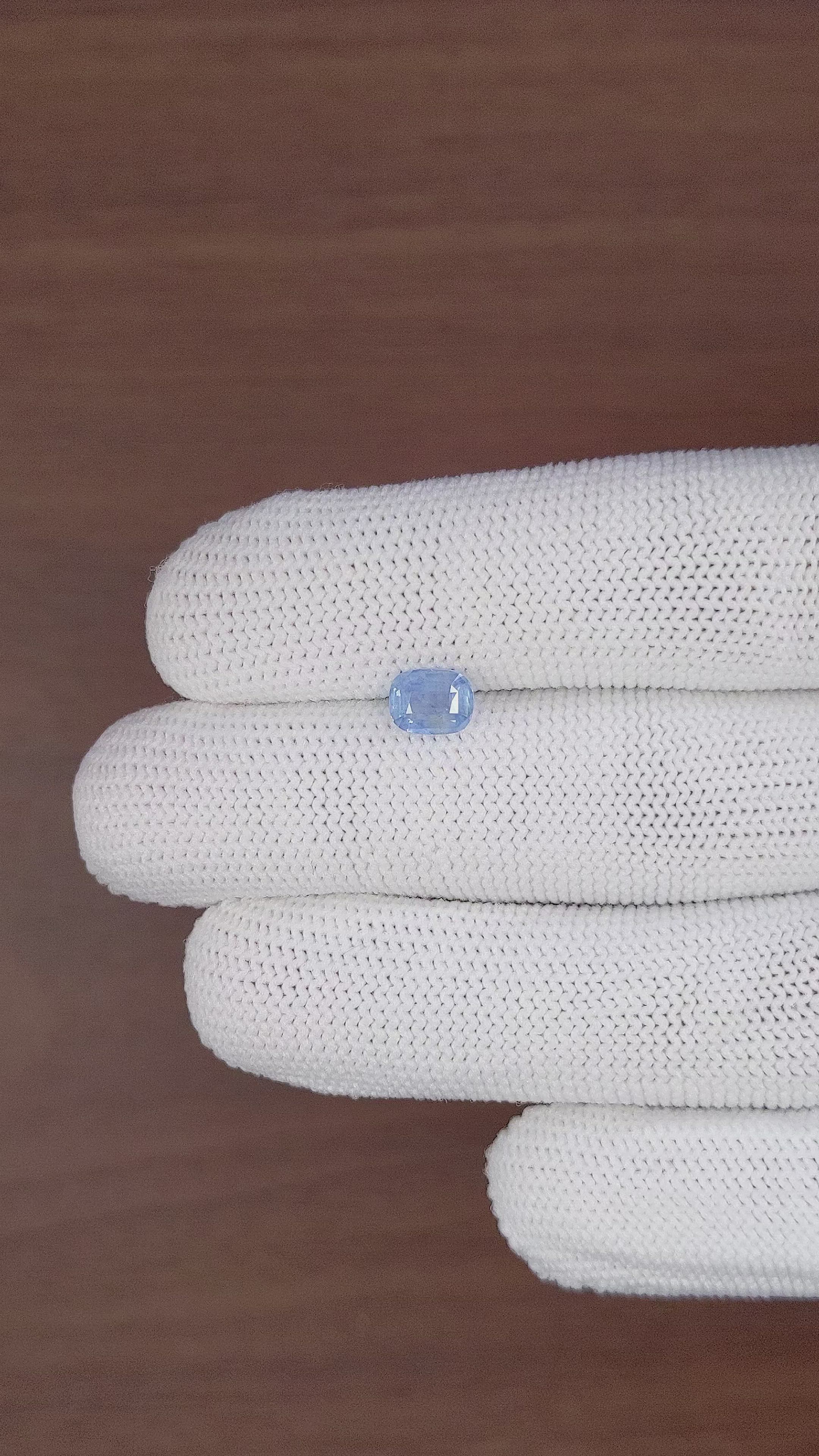 1.05 Ct. Blue Sapphire from Ceylon (Sri Lanka) Size Video