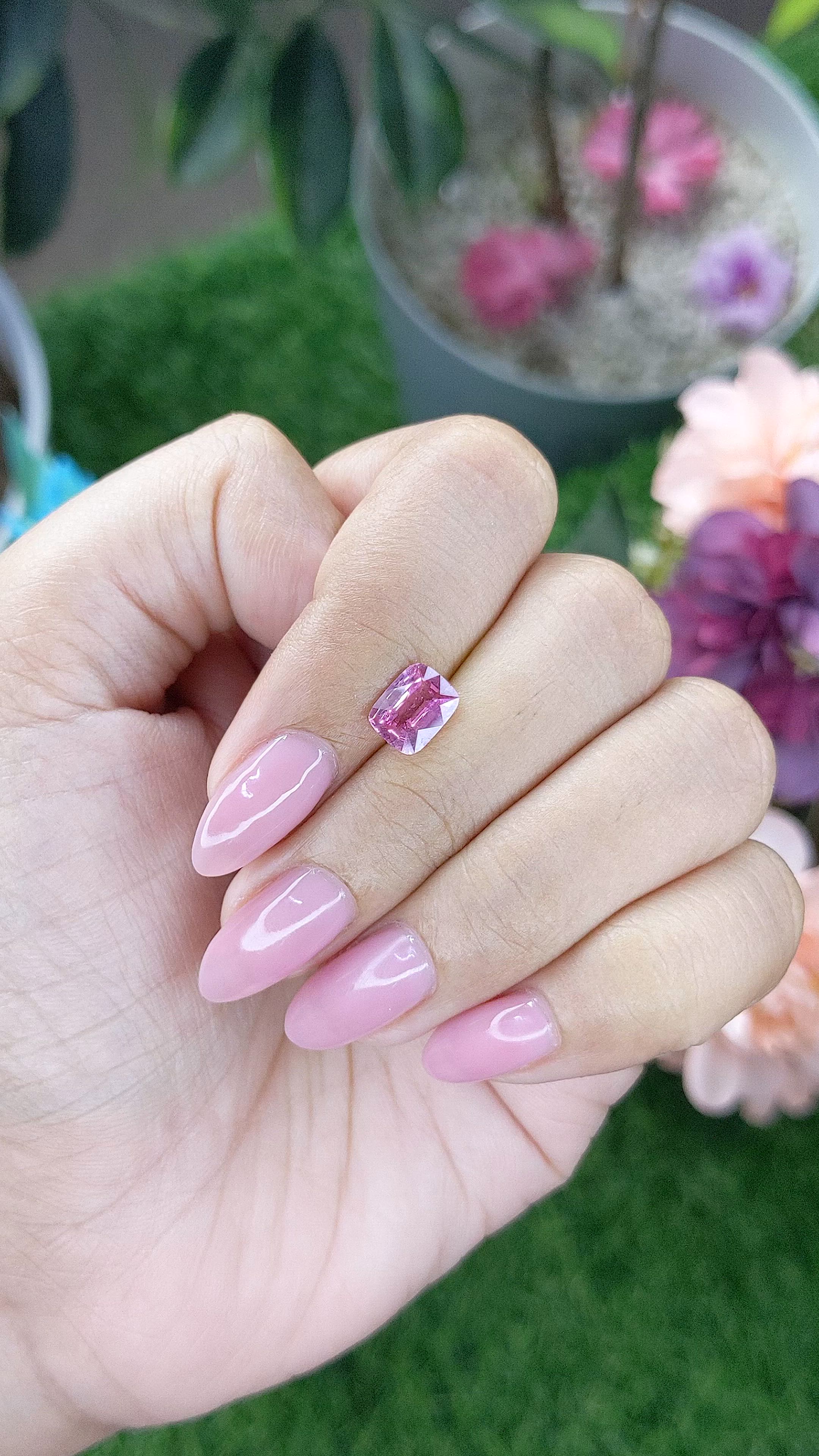 1.51 Ct. Purplish Pink Sapphire from Madagascar Size Video