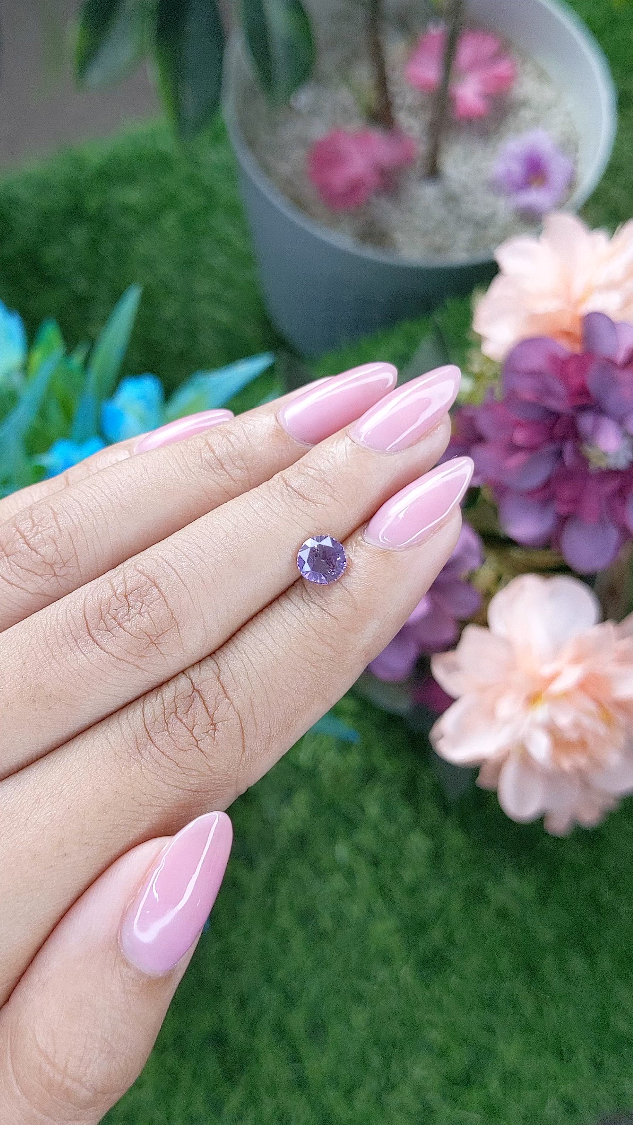 1.17 Ct. Purple Sapphire from Madagascar Size Video