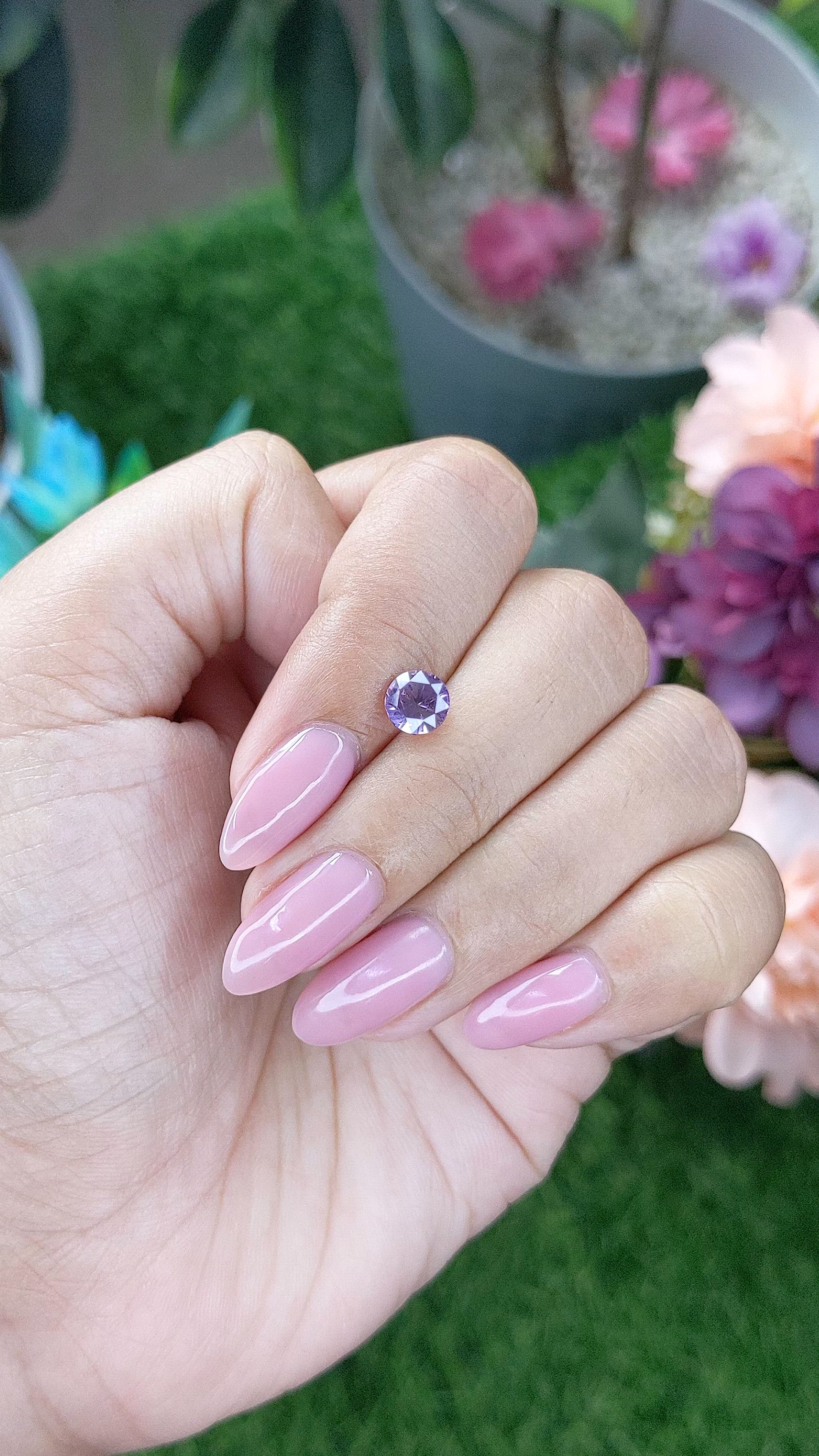 1.17 Ct. Purple Sapphire from Madagascar Size Video