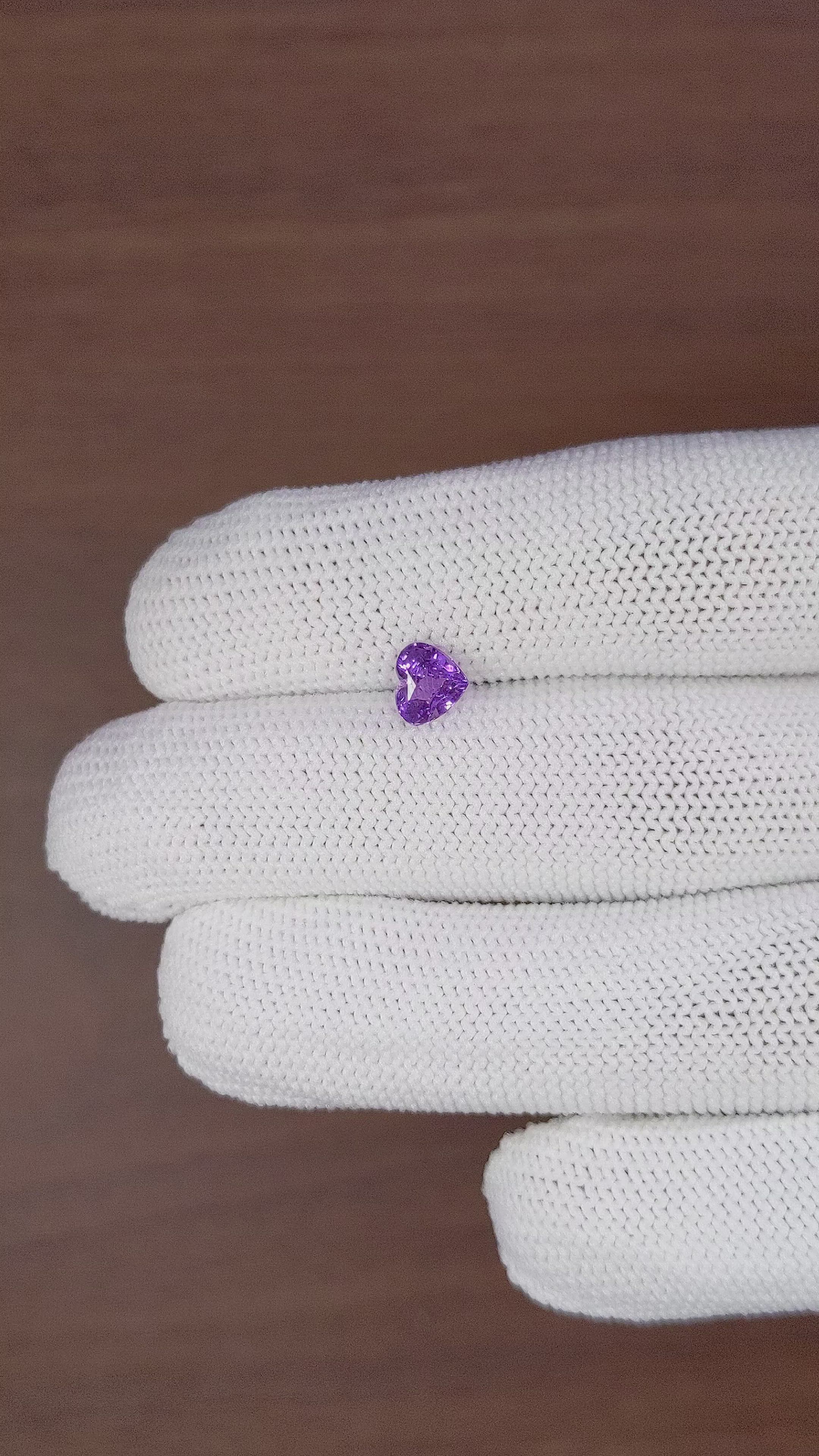 1.00 Ct. Purple Sapphire from Madagascar Size Video
