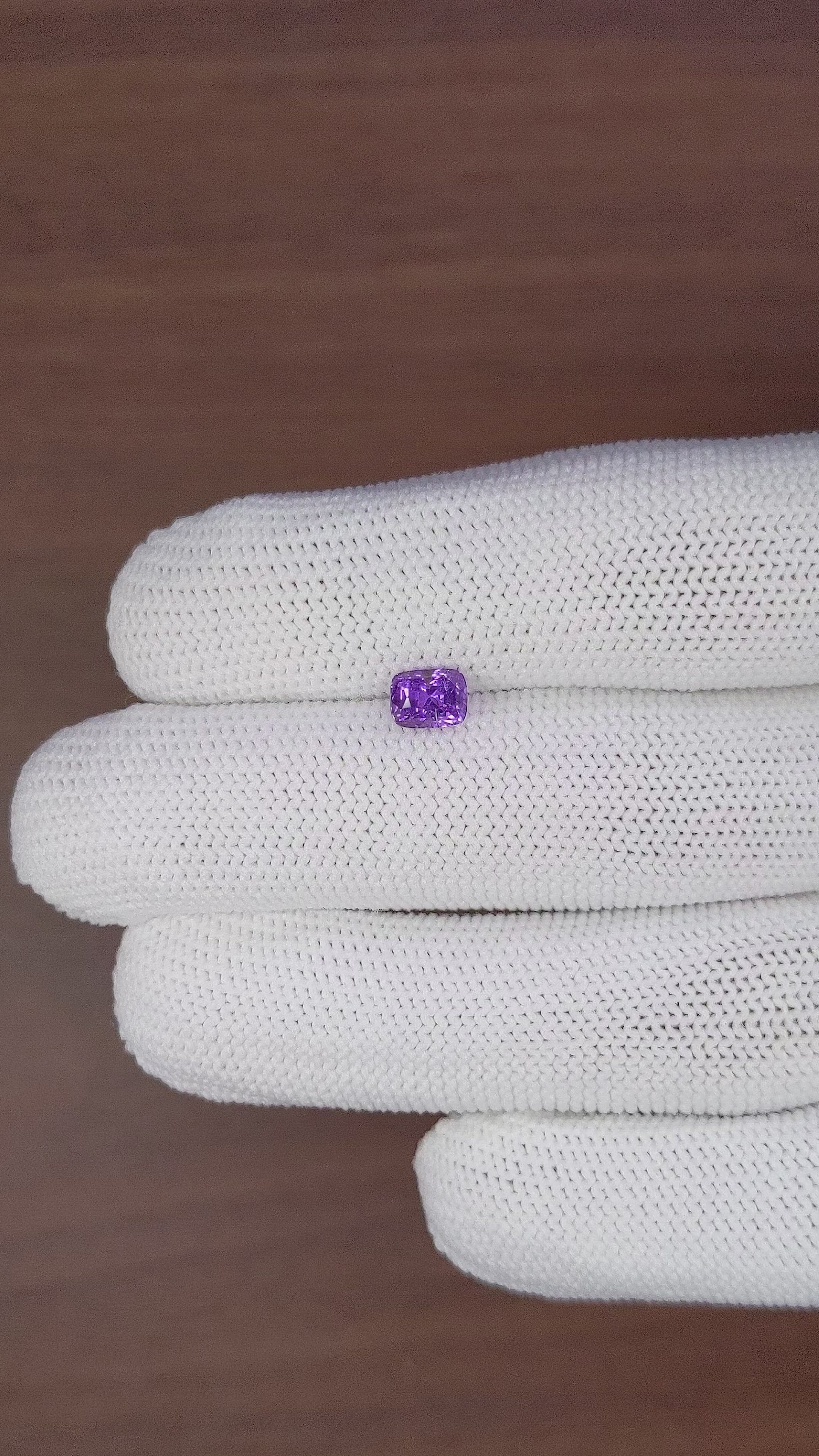1.08 Ct. Purple Sapphire from Madagascar Size Video