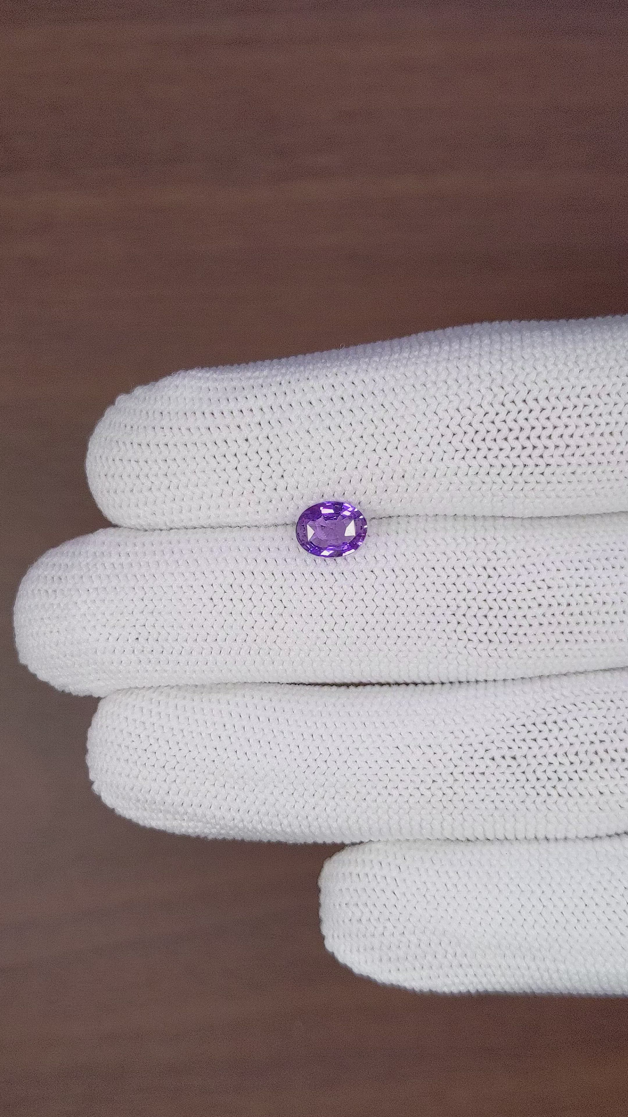 1.08 Ct. Bluish Purple Sapphire from Madagascar Size Video