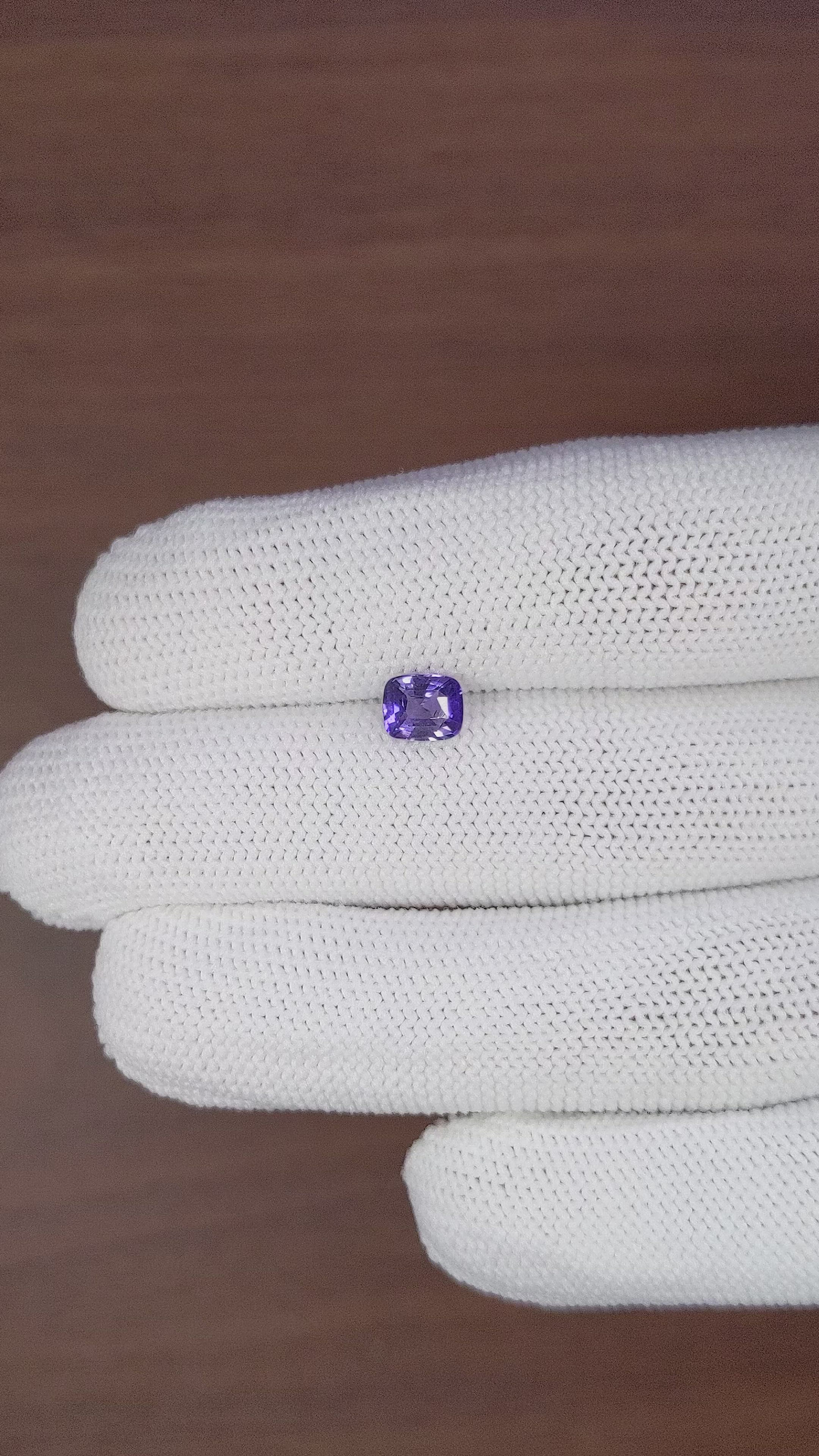1.04 Ct. Purplish Blue Sapphire from Madagascar Size Video