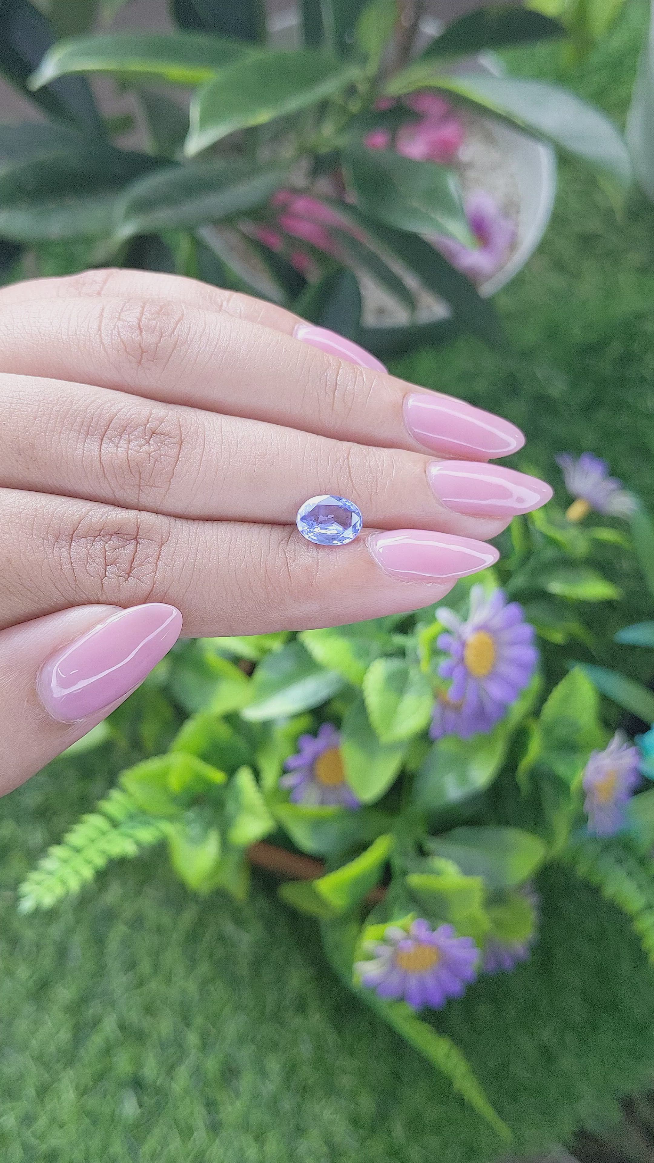 1.67 Ct. Blue Sapphire from Ceylon (Sri Lanka) Size Video