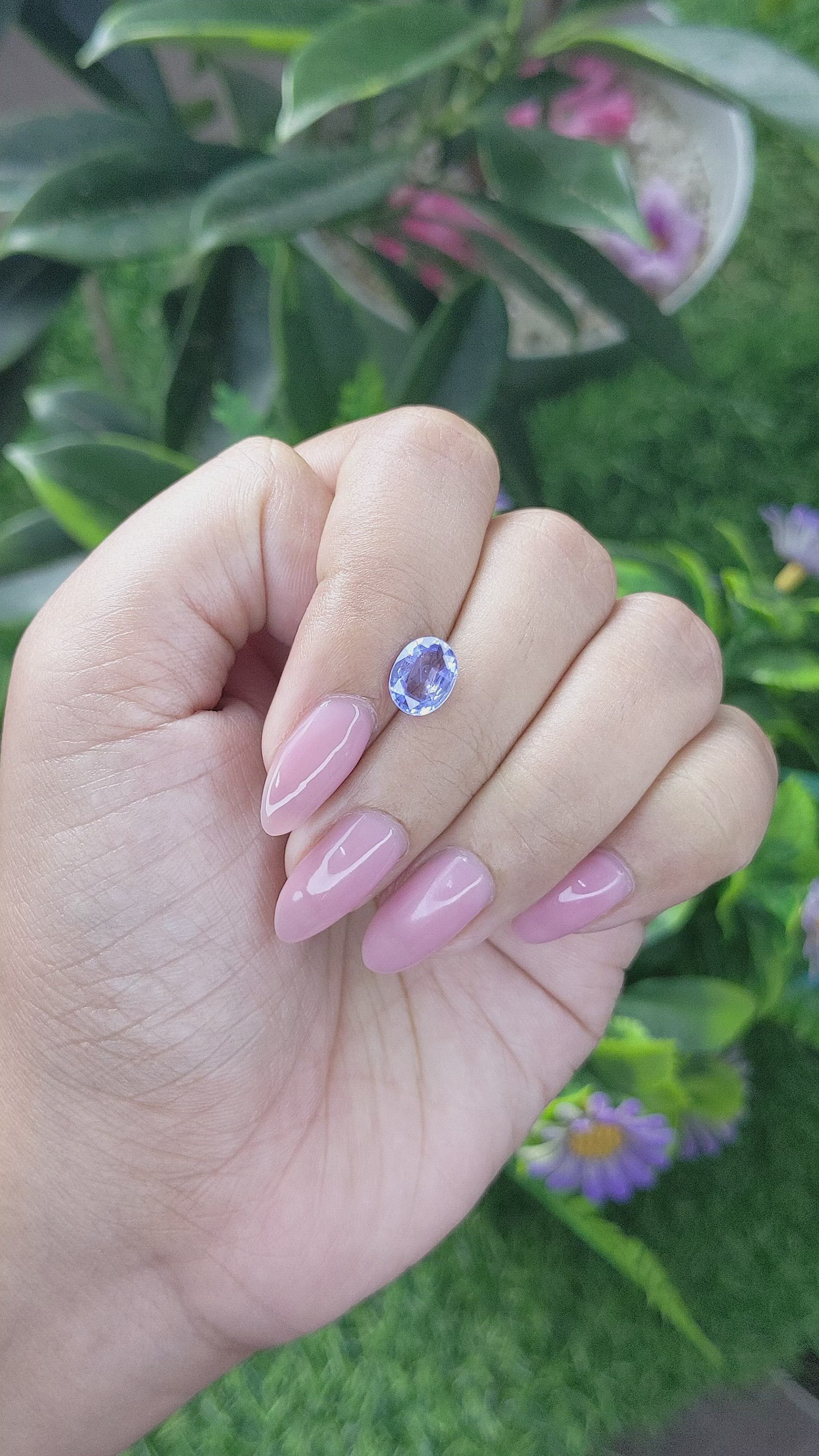 1.67 Ct. Blue Sapphire from Ceylon (Sri Lanka) Size Video