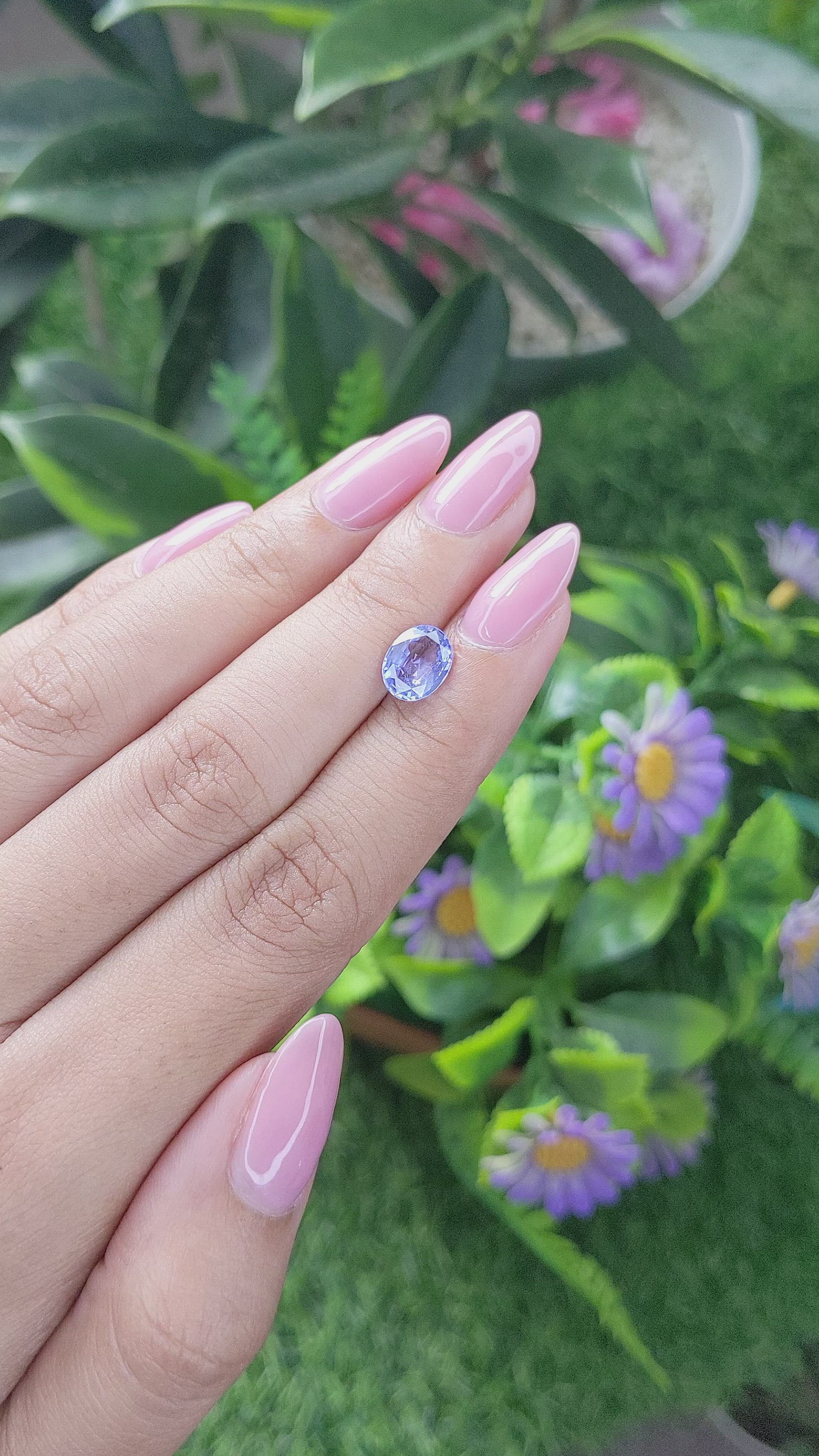 1.67 Ct. Blue Sapphire from Ceylon (Sri Lanka) Size Video