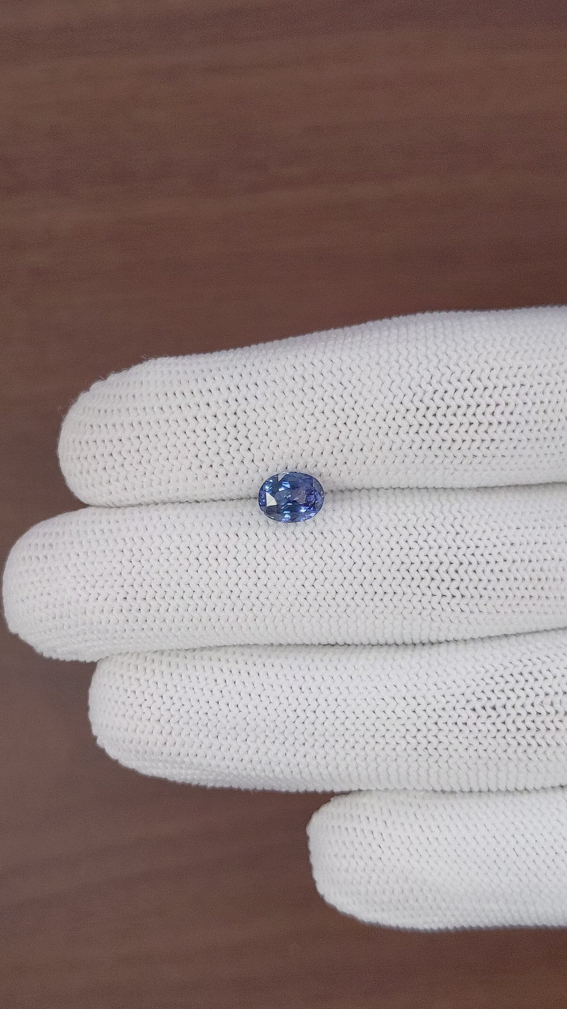 1.55 Ct. Blue Sapphire from Ceylon (Sri Lanka) Size Video