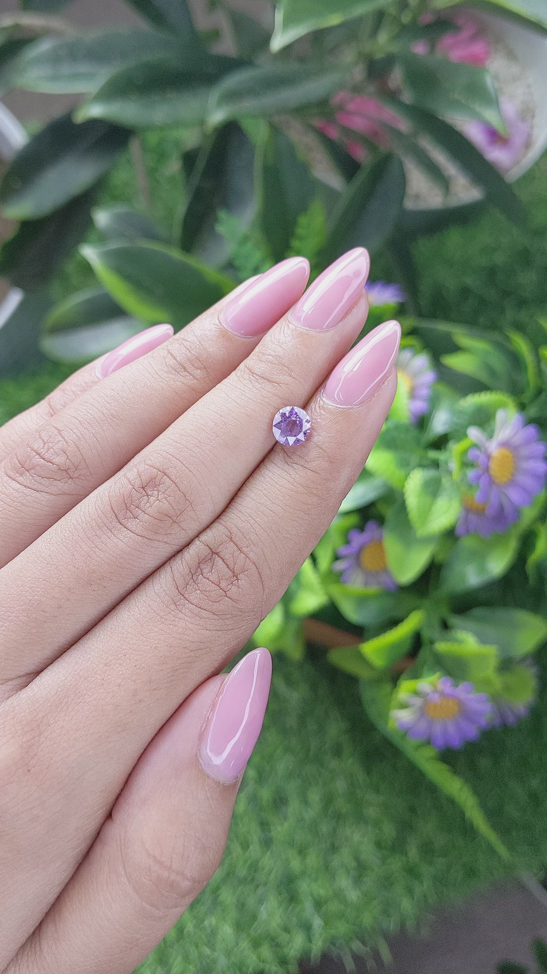 1.10 Ct. Purple Sapphire from Ceylon (Sri Lanka) Size Video