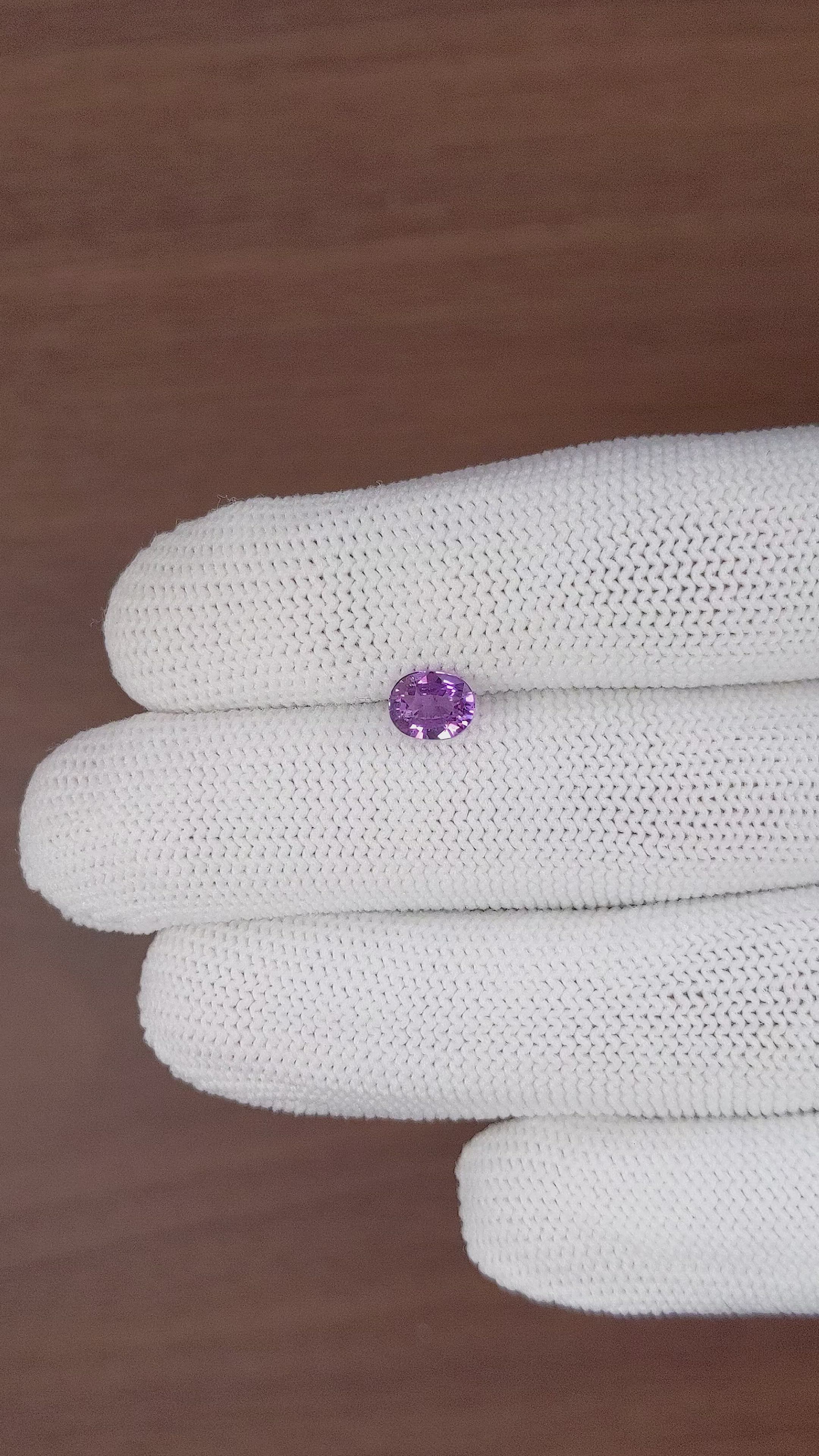 1.22 Ct. Purple Sapphire from Mozambique Size Video