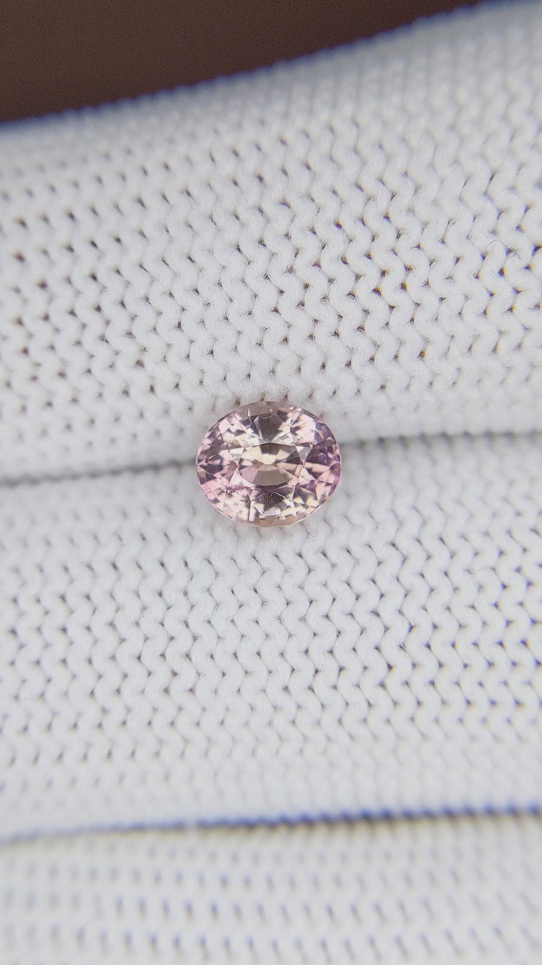 1.25 Ct. Pinkish Brown Sapphire from Madagascar Size Video