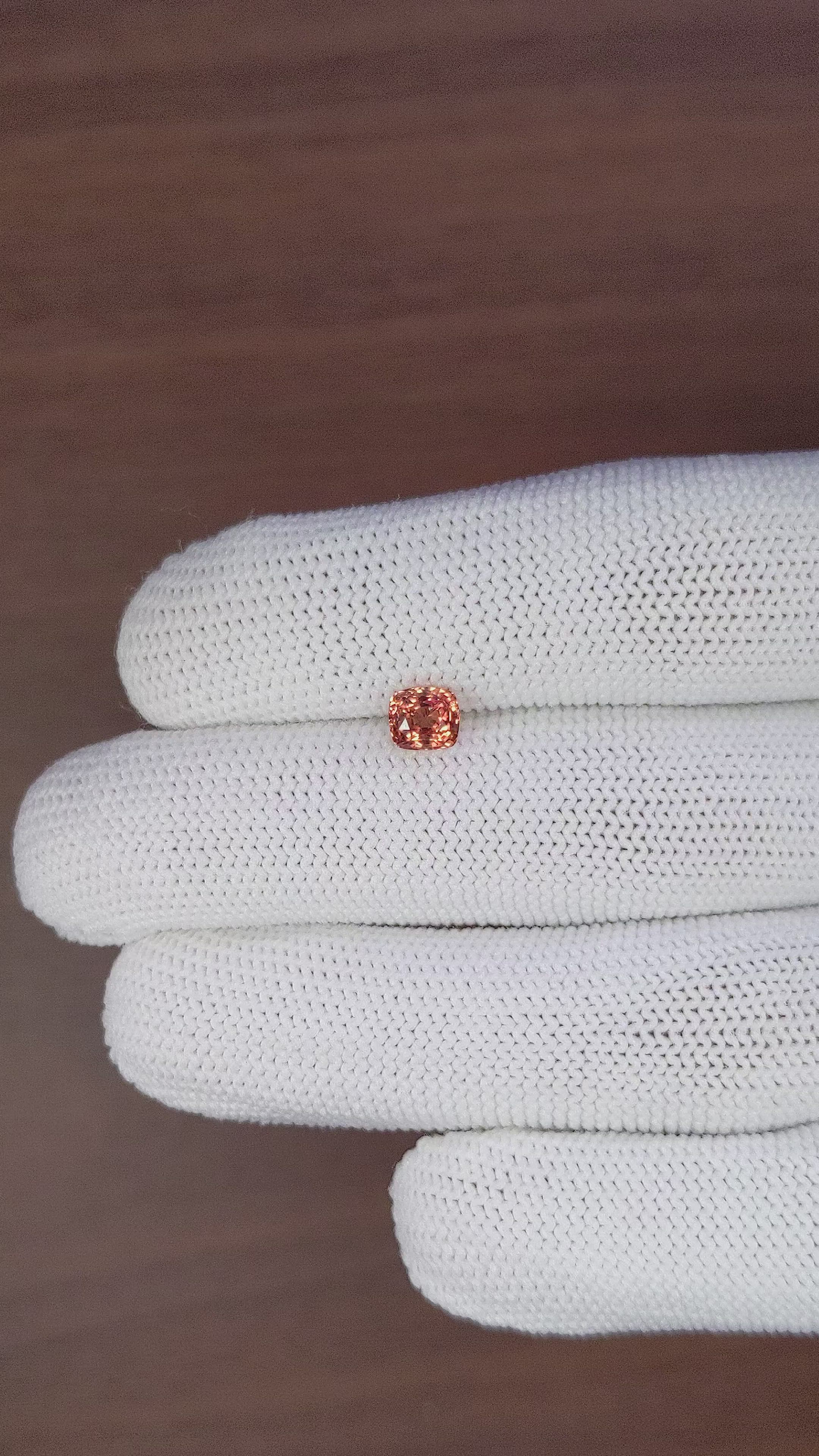 1.07 Ct. Padparadscha Sapphire from Madagascar Size Video