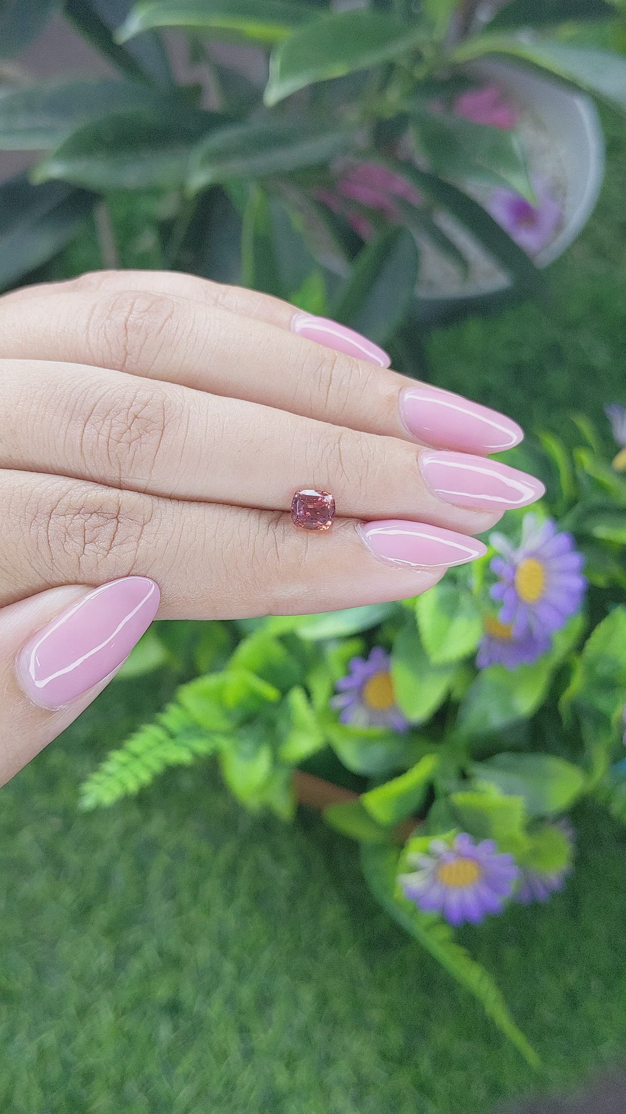 1.07 Ct. Padparadscha Sapphire from Madagascar Size Video