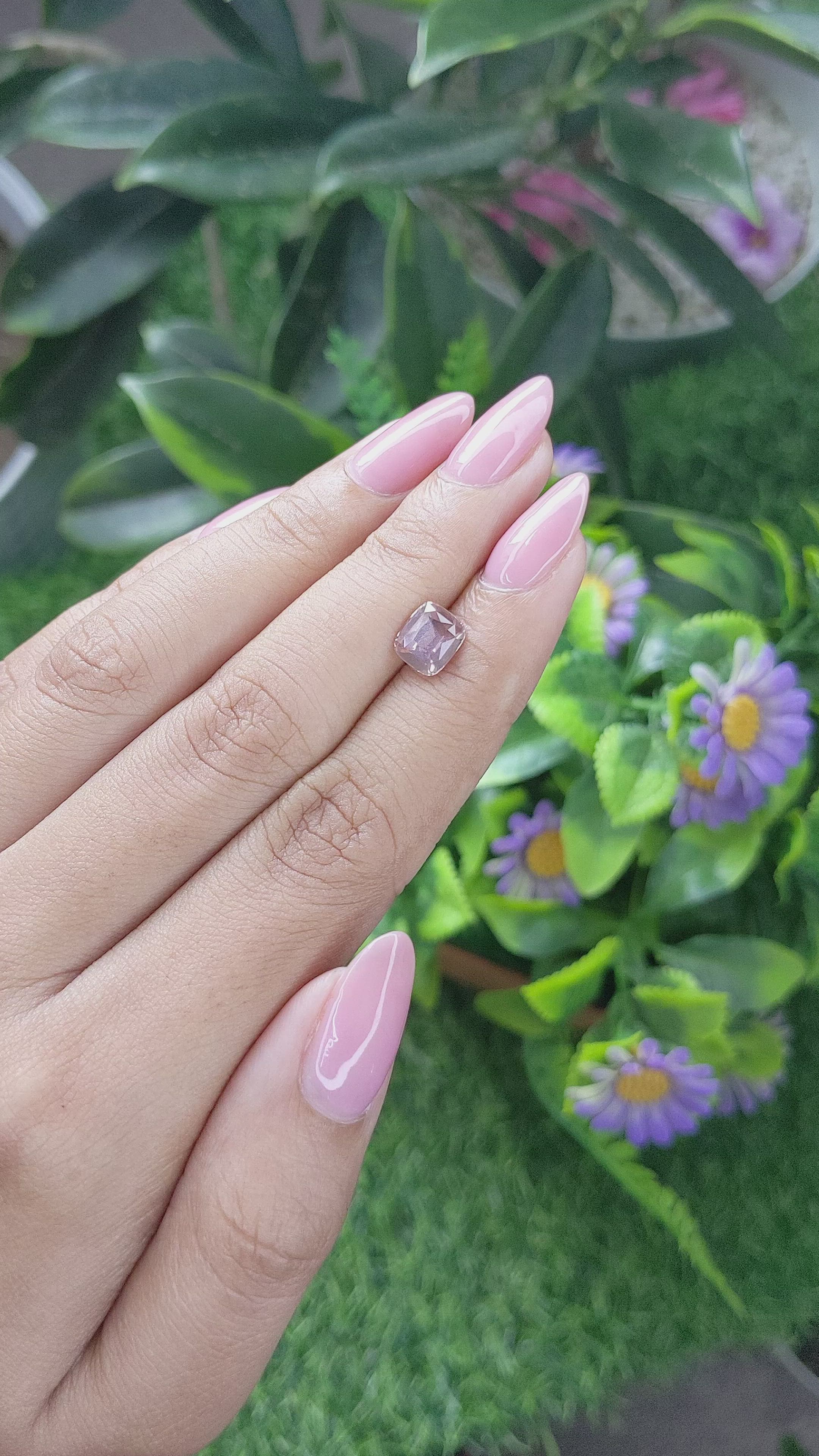 1.74 Ct. Pinkish Brown Sapphire from Tanzania Size Video