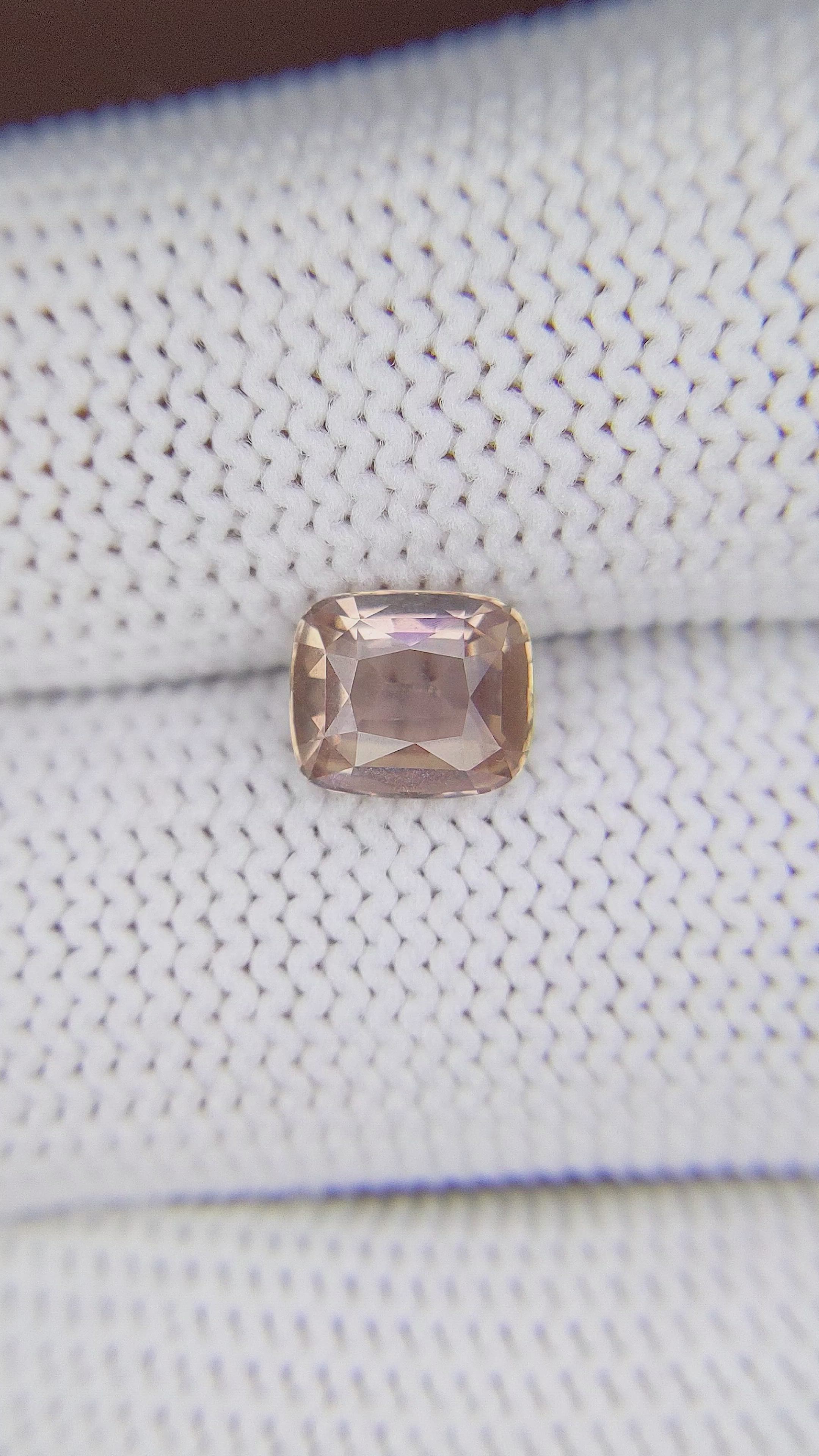 1.74 Ct. Pinkish Brown Sapphire from Tanzania Size Video