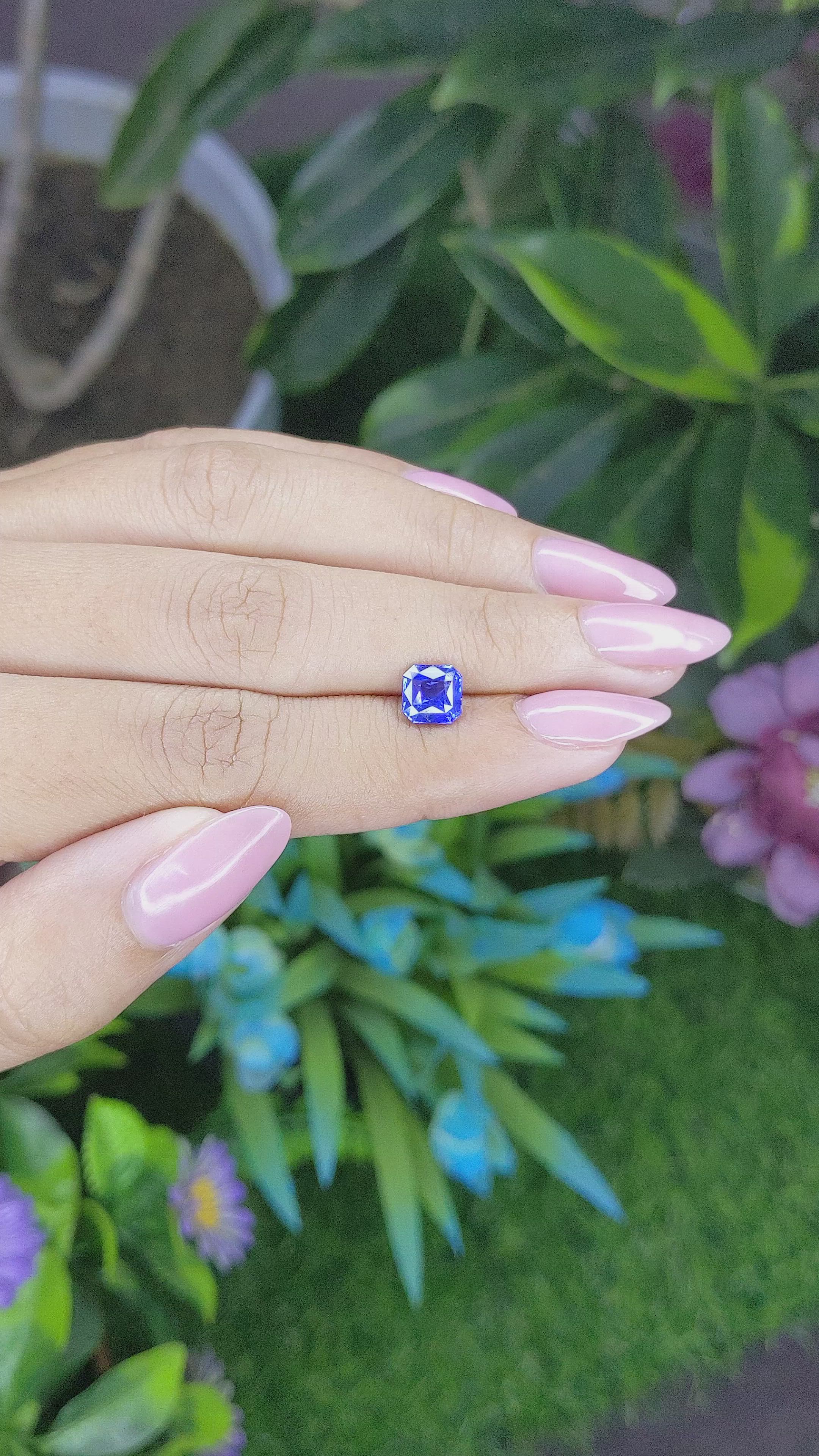 1.57 Ct. Blue Sapphire from Ceylon (Sri Lanka) Size Video