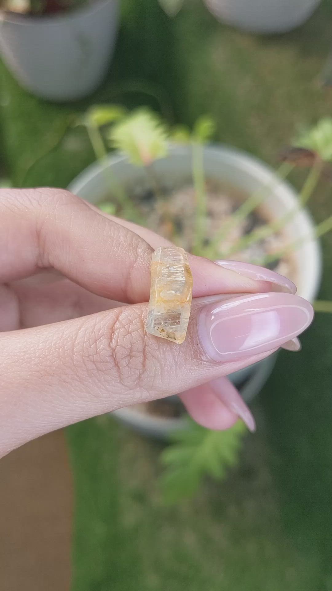 7.88 Ct. Yellow Sapphire Crystal from Ceylon (Sri Lanka) Size Video