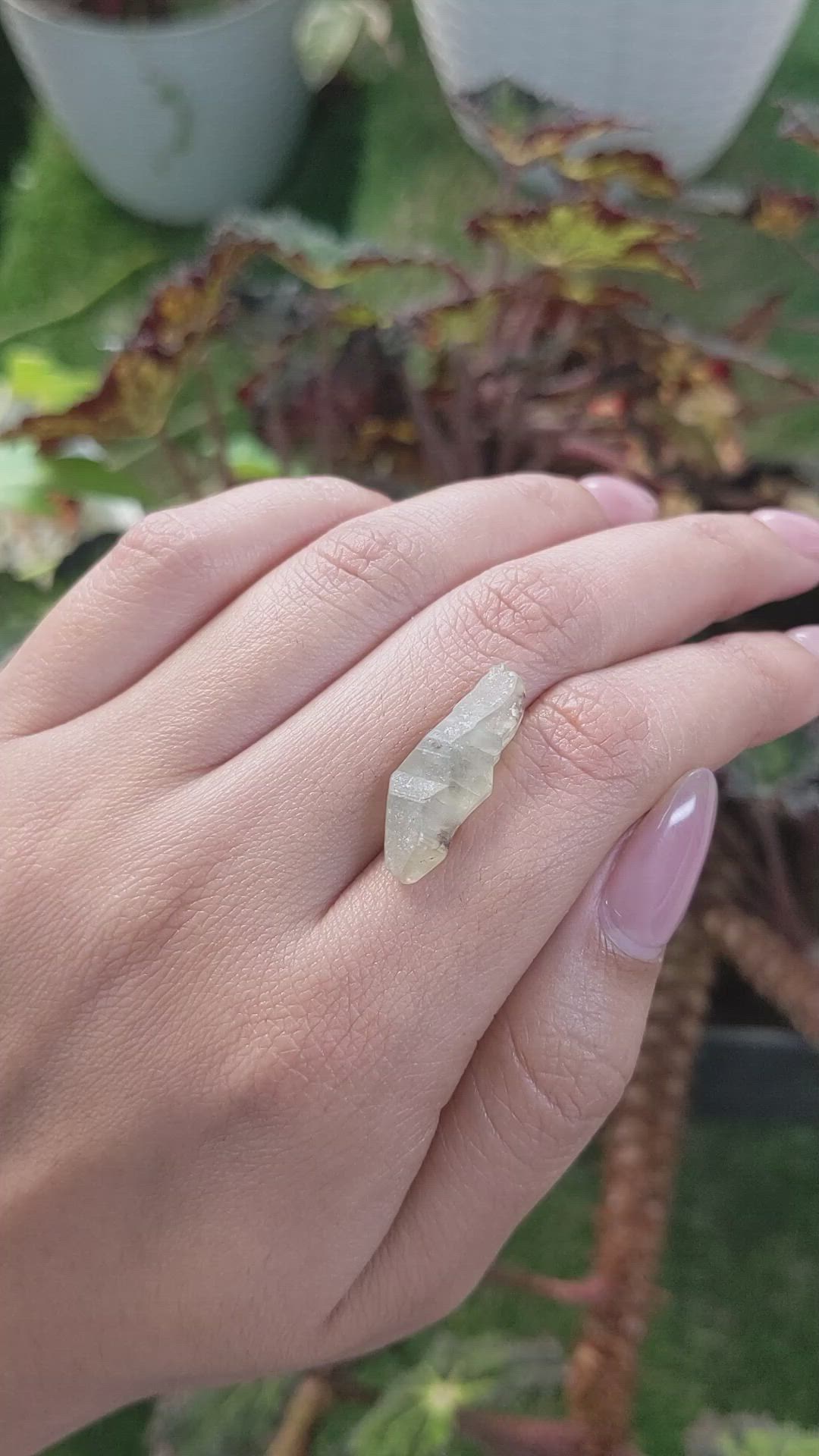 12.11 Ct. Greenish Yellow Sapphire Crystal from Ceylon (Sri Lanka) Size Video