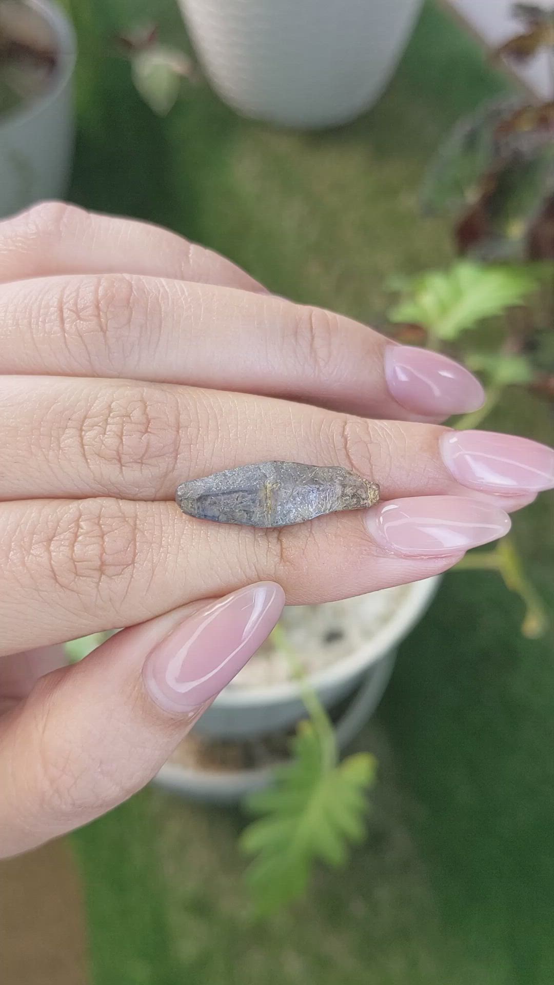 8.32 Ct. Blue Sapphire Crystal from Ceylon (Sri Lanka) Size Video