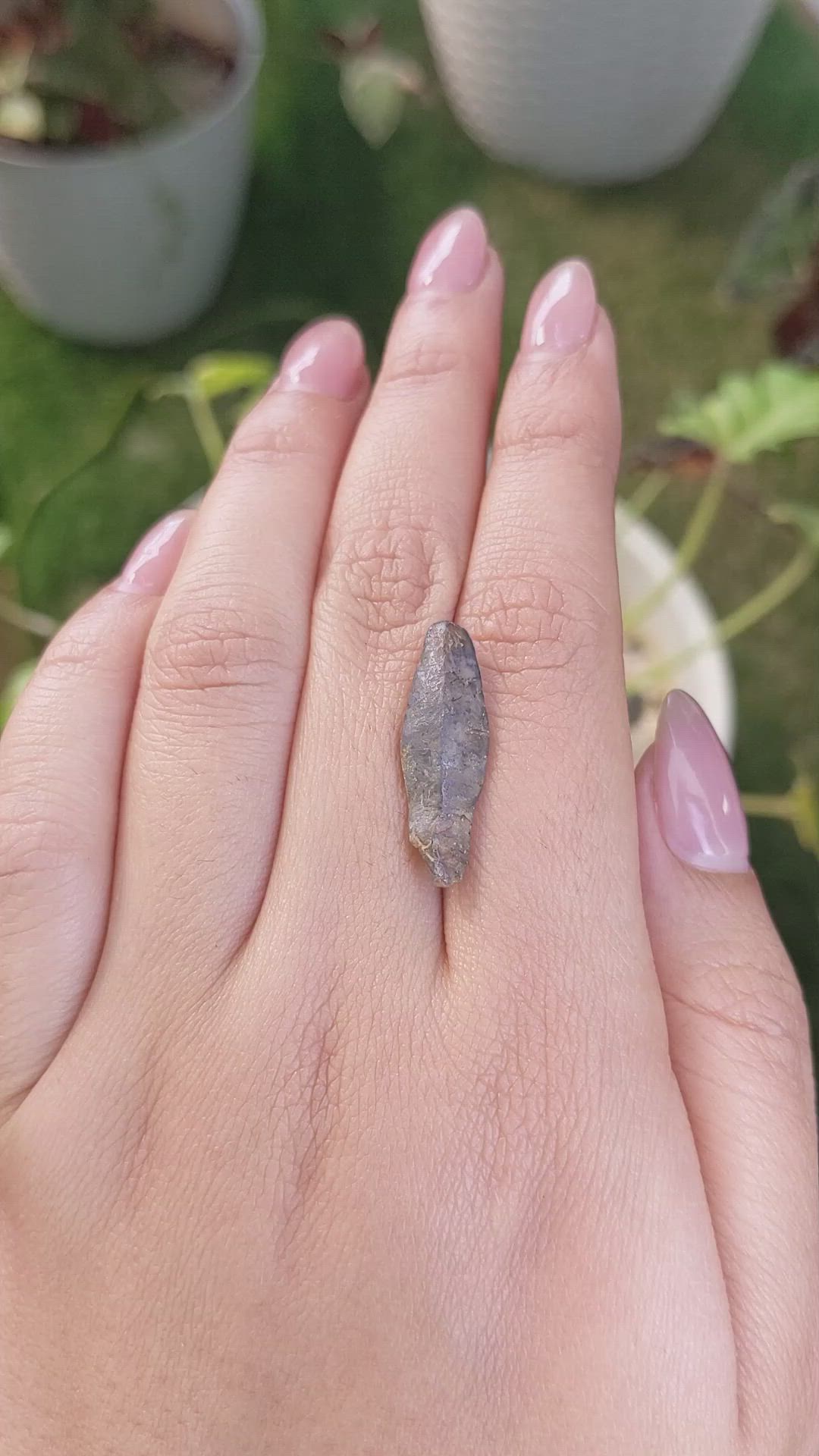 8.32 Ct. Blue Sapphire Crystal from Ceylon (Sri Lanka) Size Video