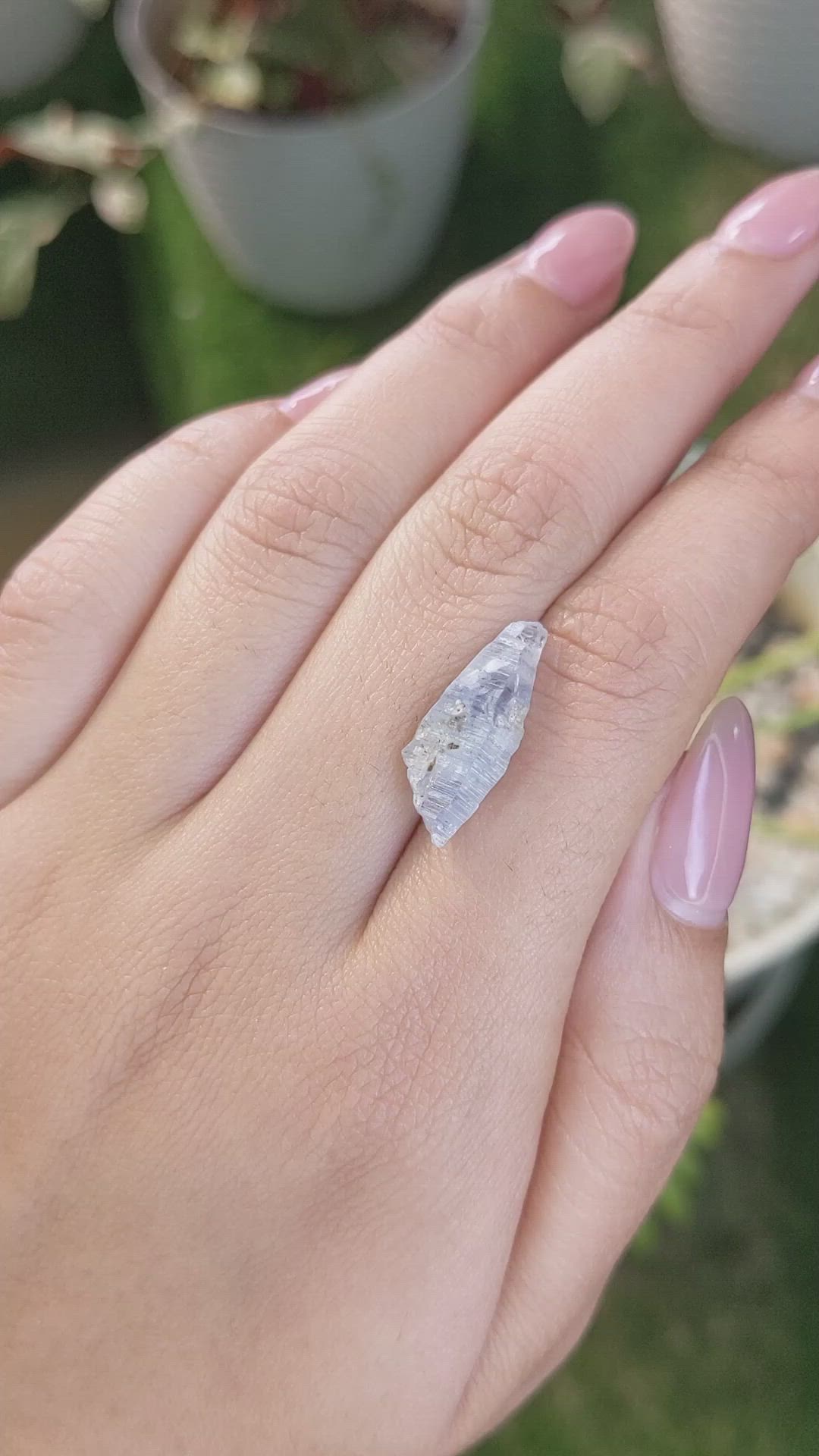 8.78 Ct. Blue Sapphire Crystal from Ceylon (Sri Lanka) Size Video