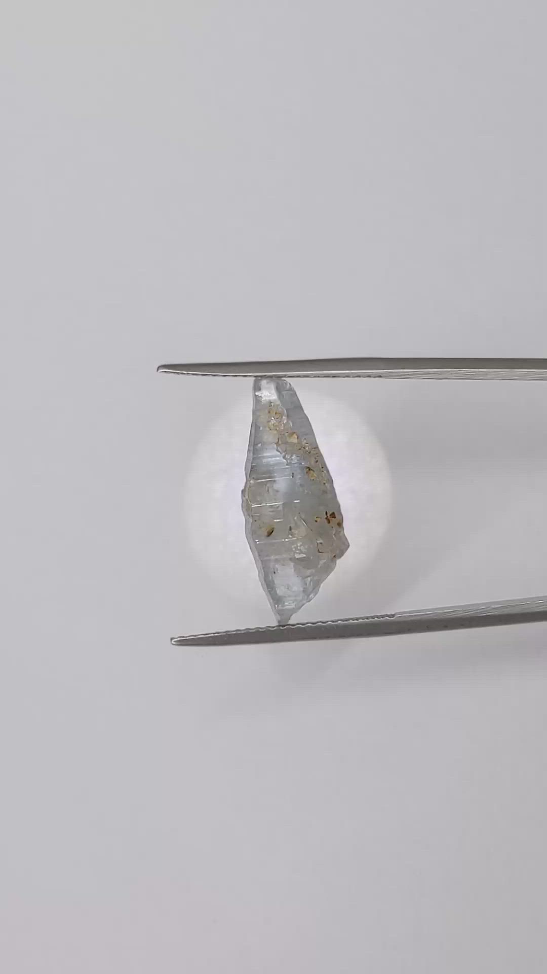 8.78 Ct. Blue Sapphire Crystal from Ceylon (Sri Lanka) Size Video