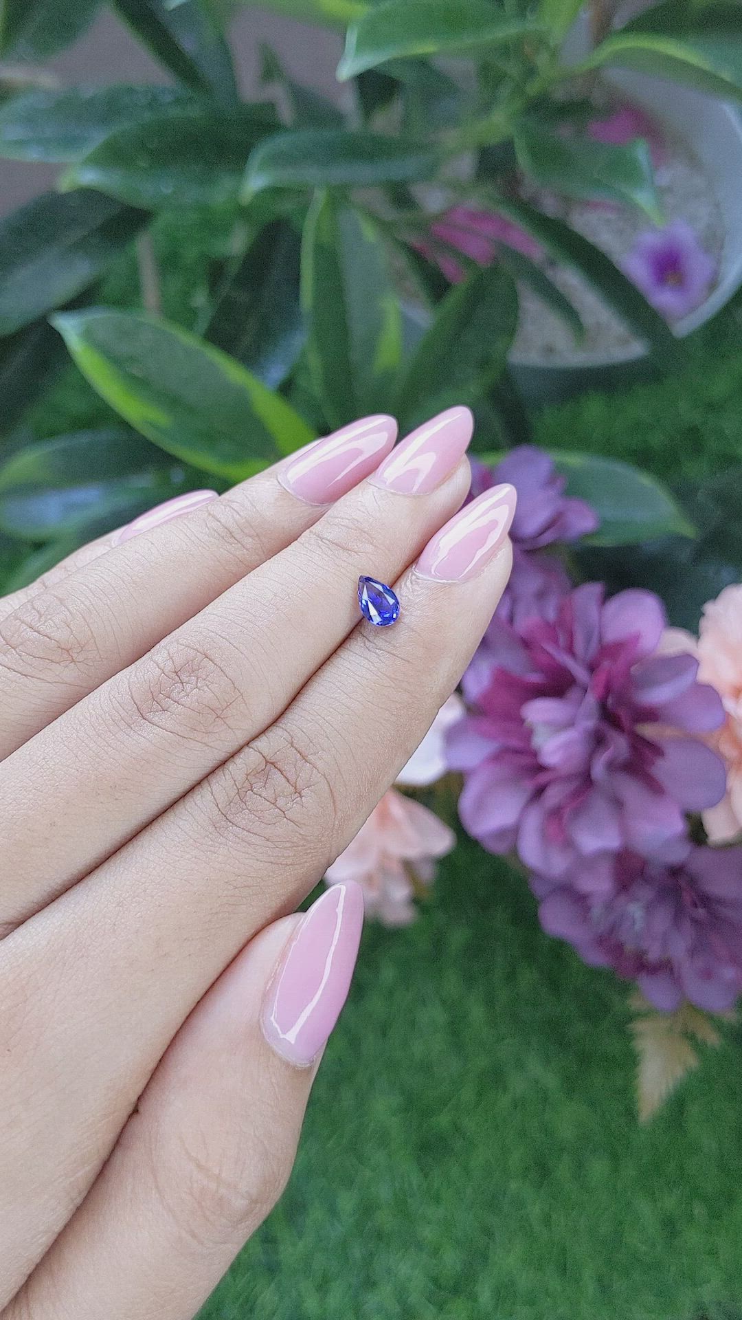 0.70 Ct. Blue Sapphire from Ceylon (Sri Lanka) Size Video