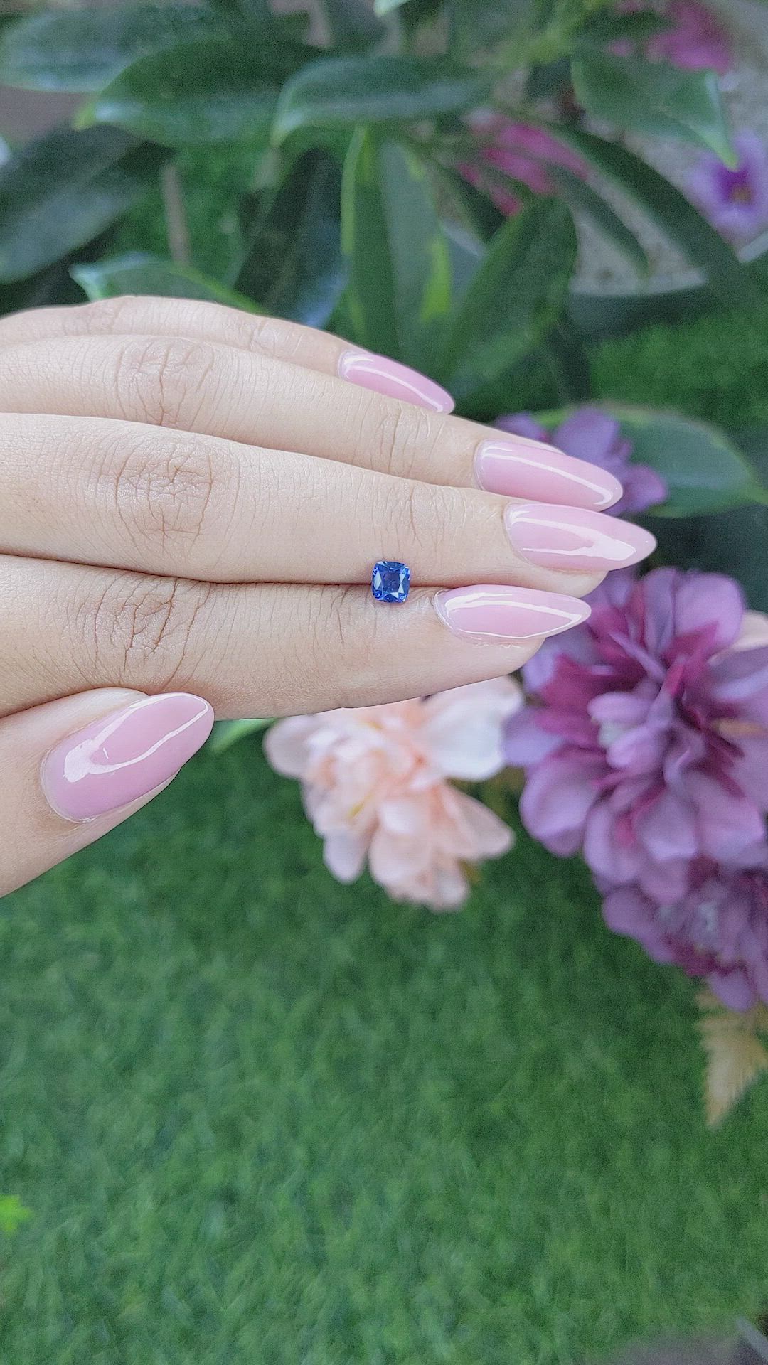 0.45 Ct. Blue Sapphire from Ceylon (Sri Lanka) Size Video
