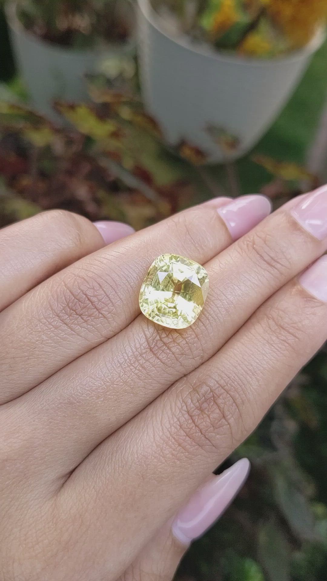 12.19 Ct. Yellow Sapphire from Ceylon (Sri Lanka) Size Video